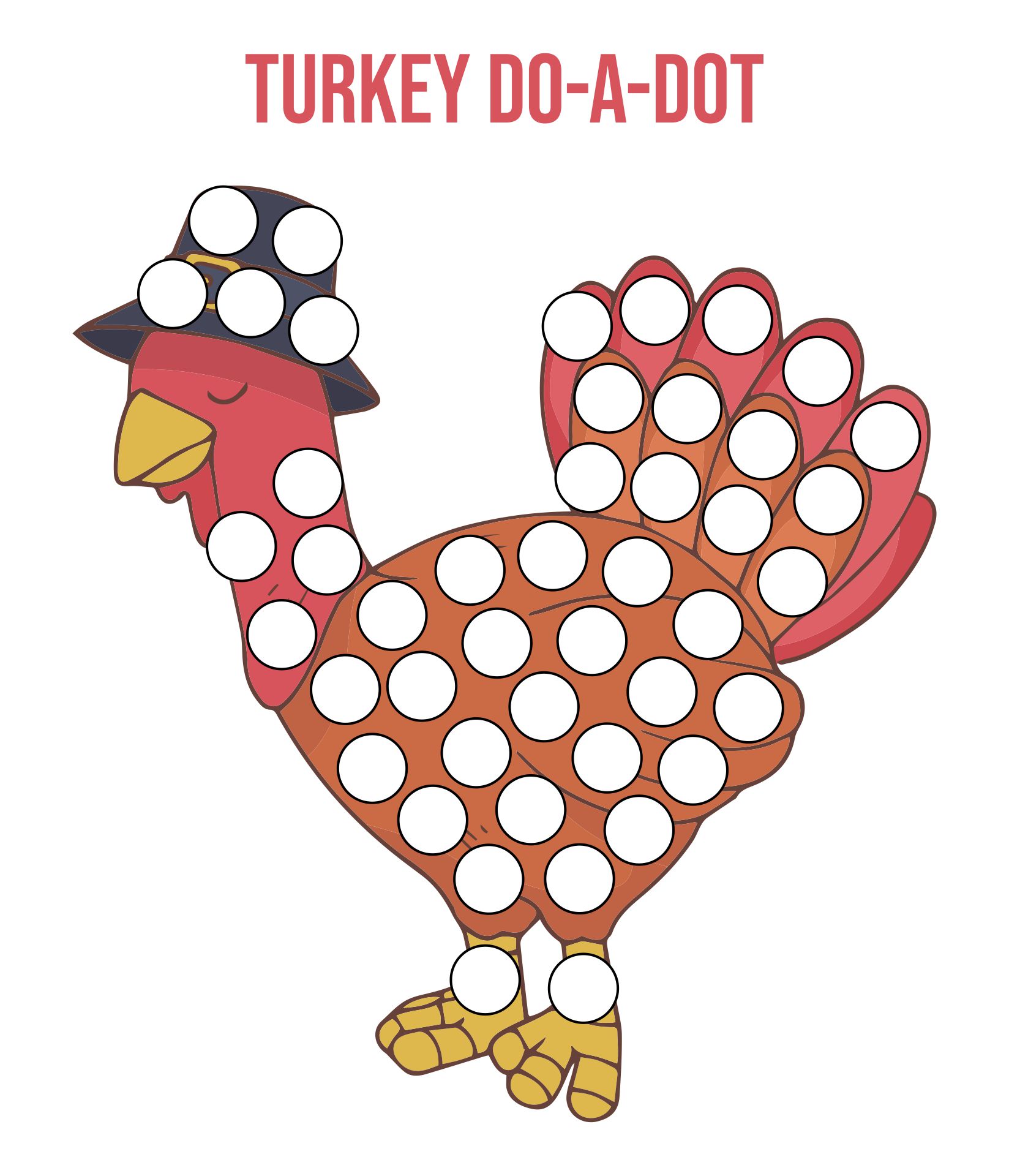 Turkey Do A Dot Printables For Preschoolers