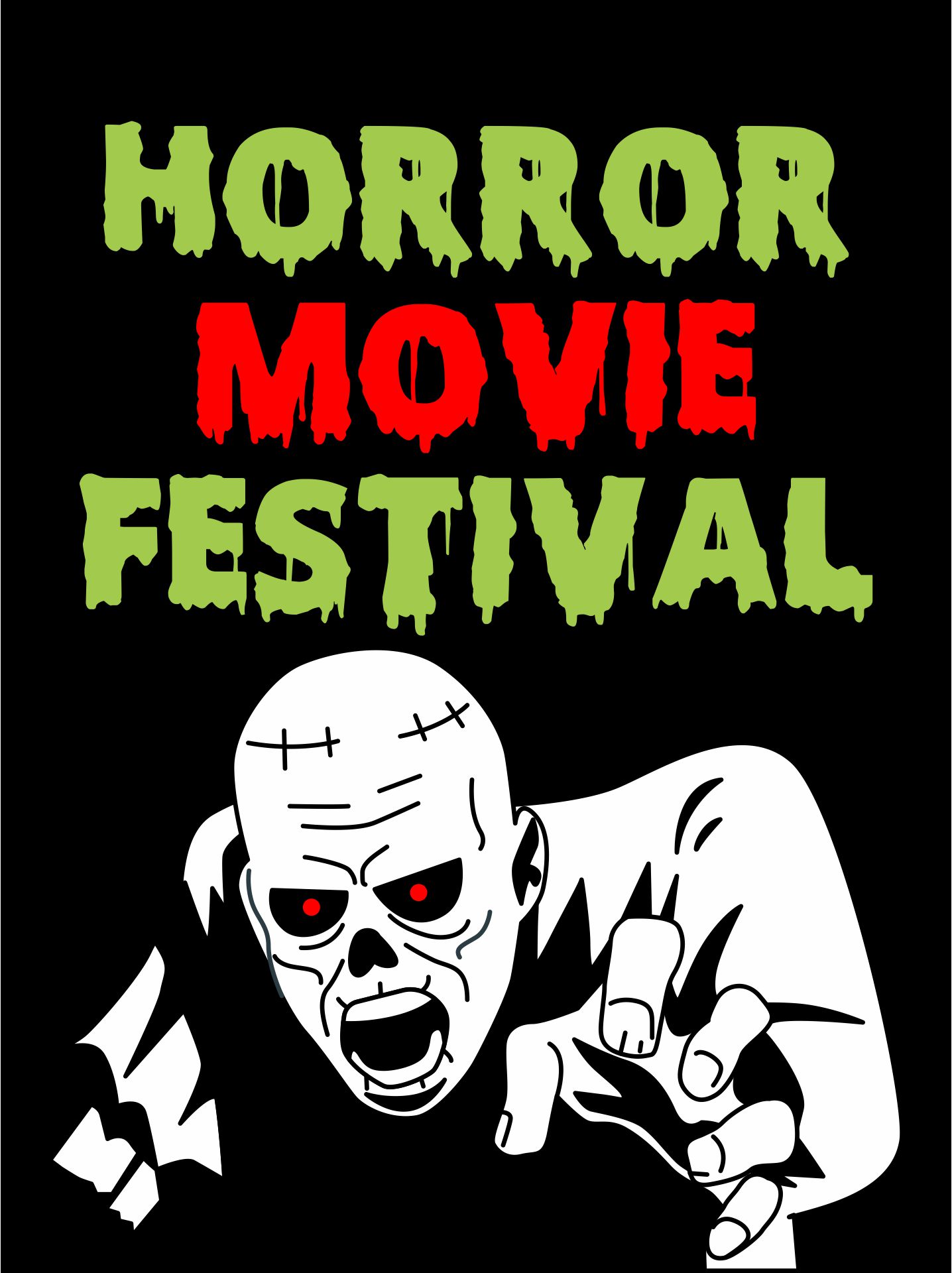 Vector Banner For Festival Horror Movie Printable