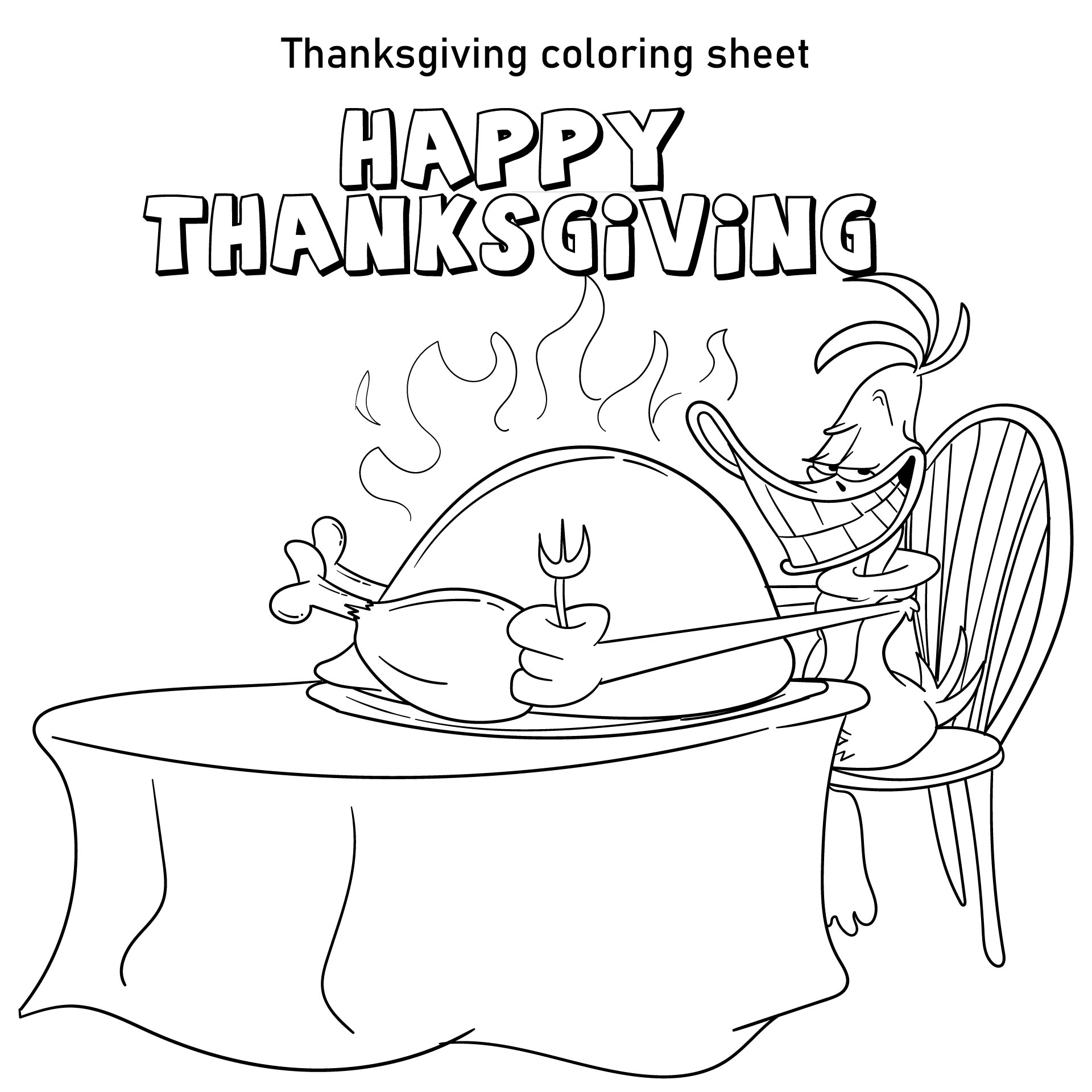 Turkey Coloring Pages To Print For Thanksgiving