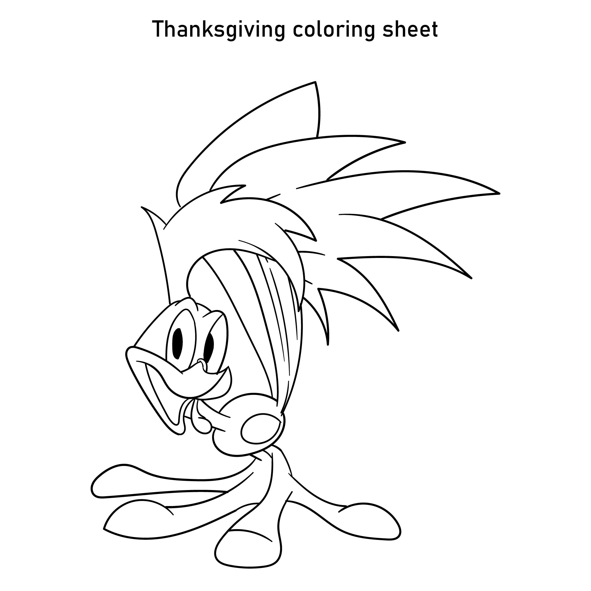 A Thanksgiving Turkey Coloring Page Printables