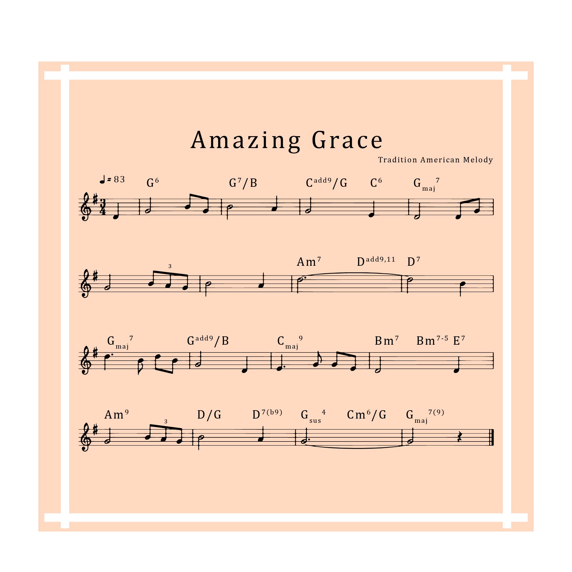 Amazing Grace Sheet Music For Piano