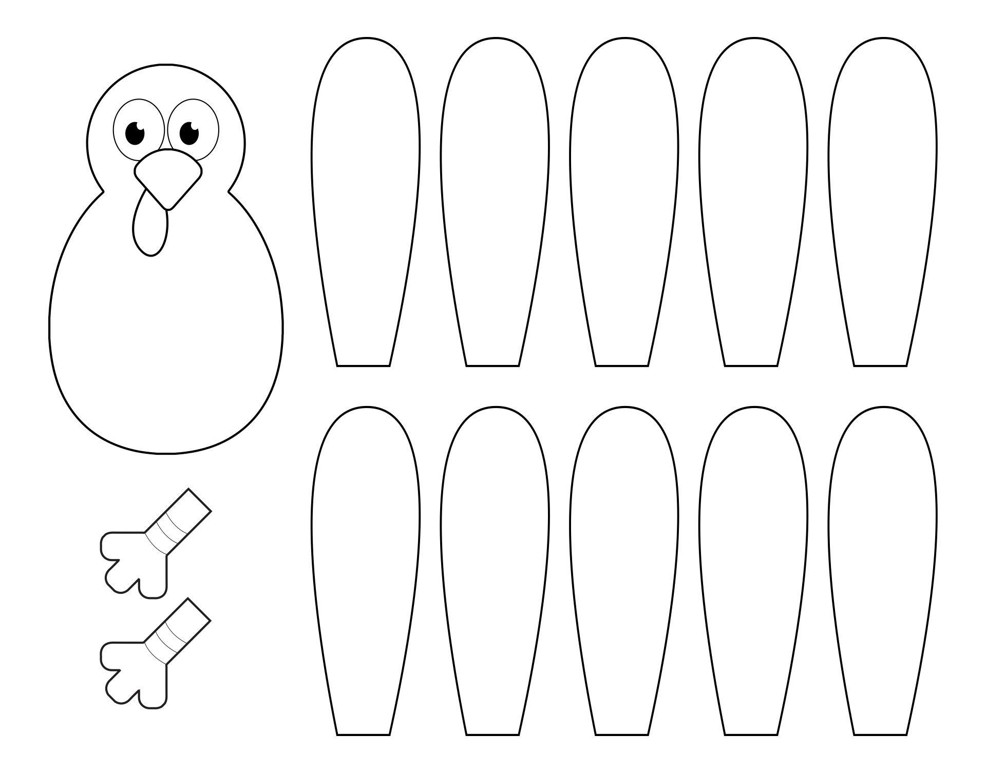 Build A Printable Paper Turkey Template
