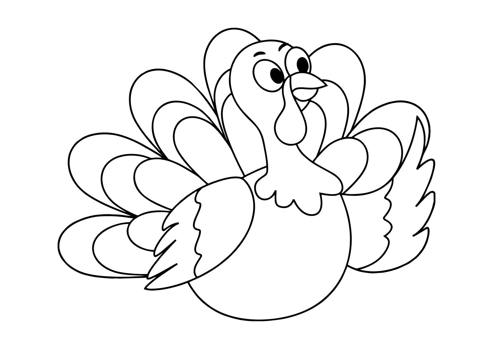 Easy Printable Thanksgiving Coloring Pages