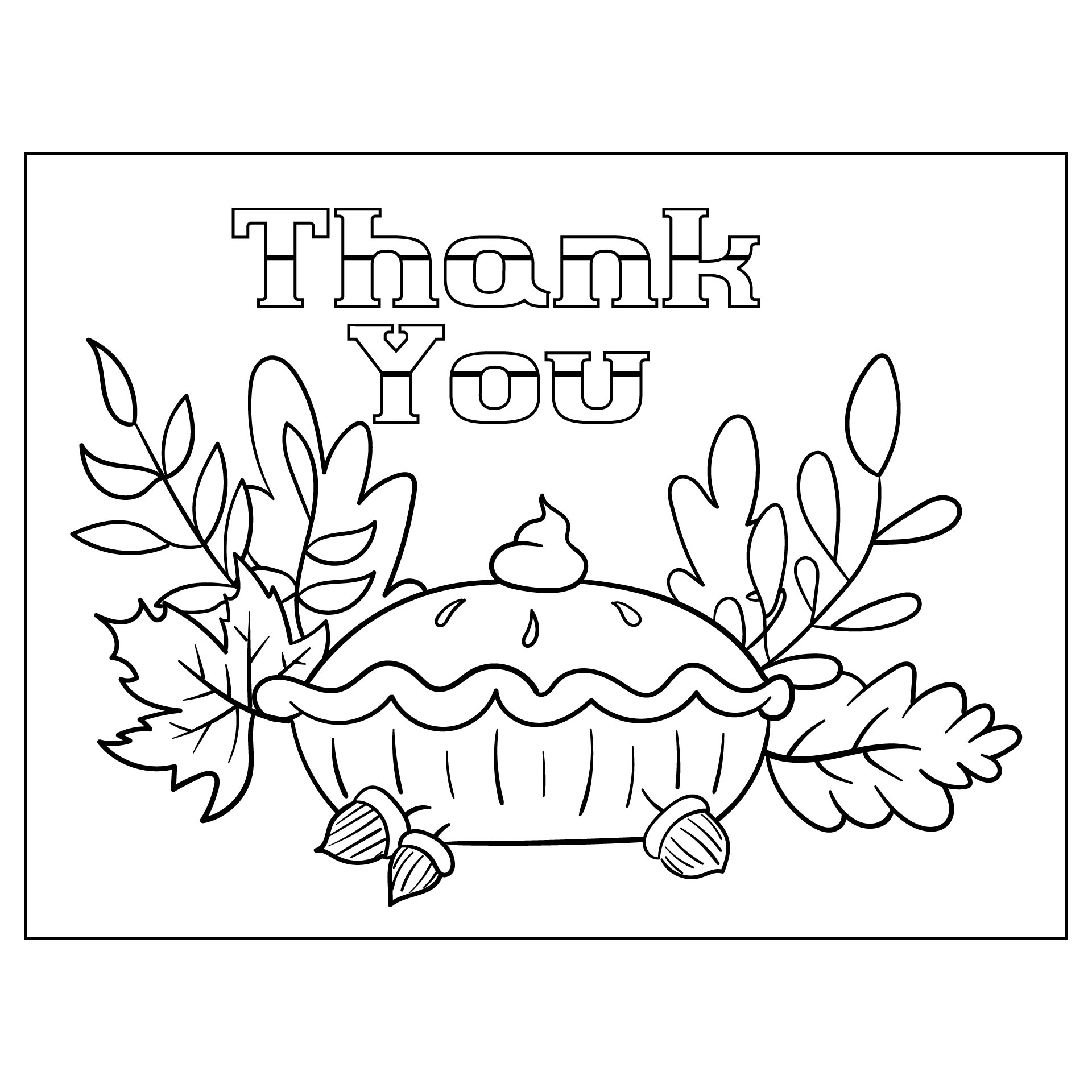 Foldable Printable Thank You Cards To Color