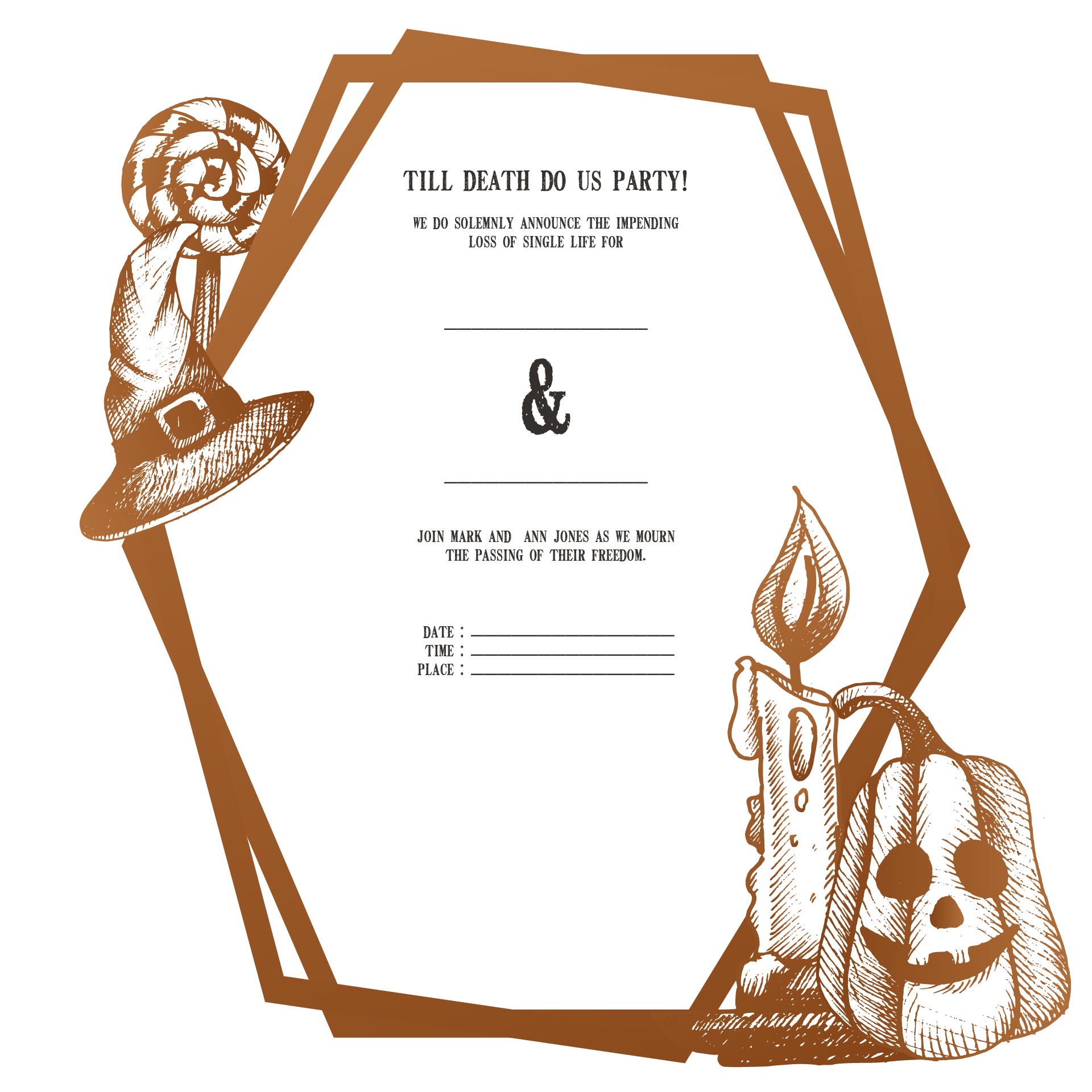 Free Printable Halloween Wedding Invitation Templates