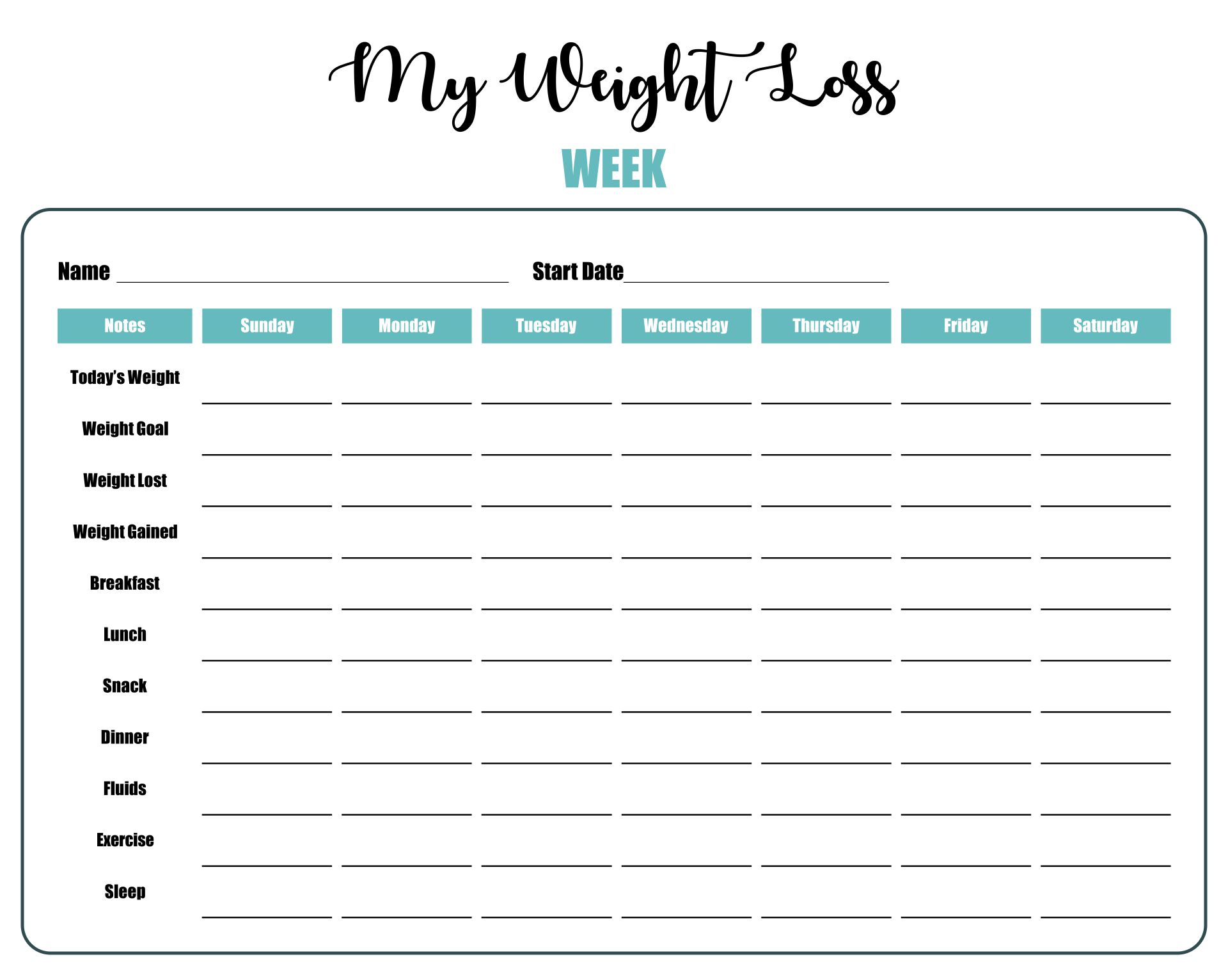 Weekly Weight Tracker