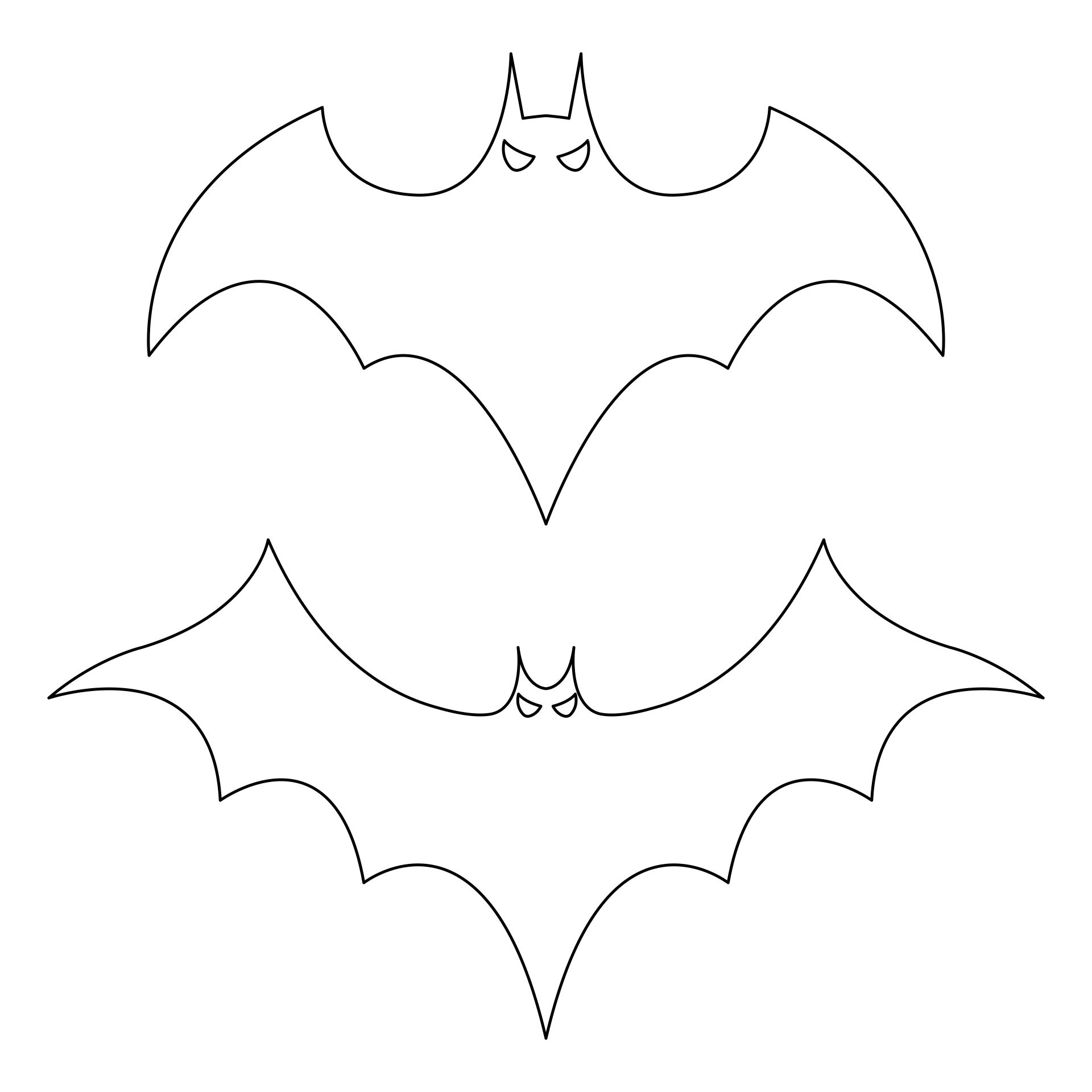 Halloween Bat Templates Large