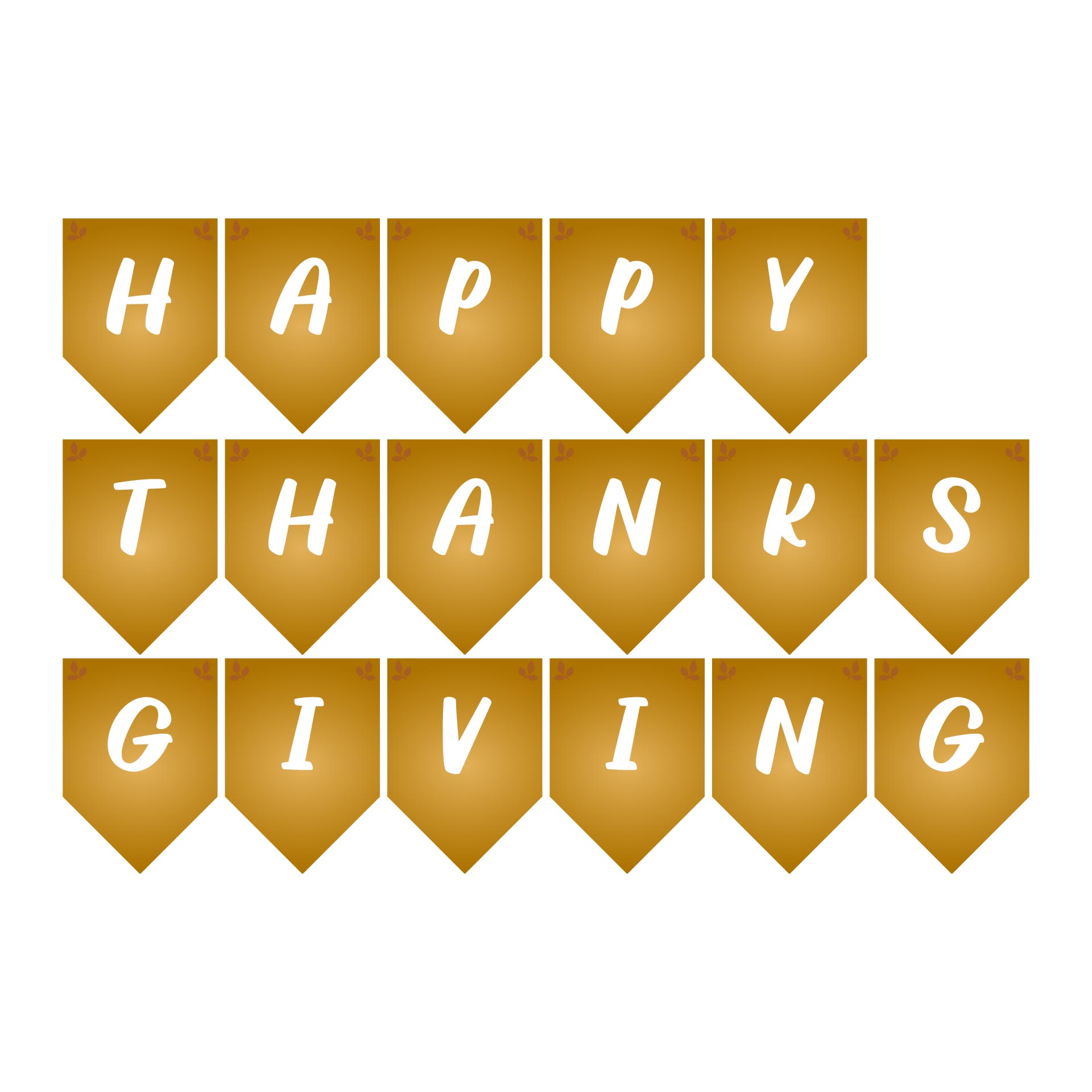 Happy Thanksgiving Banner Clipart Printable