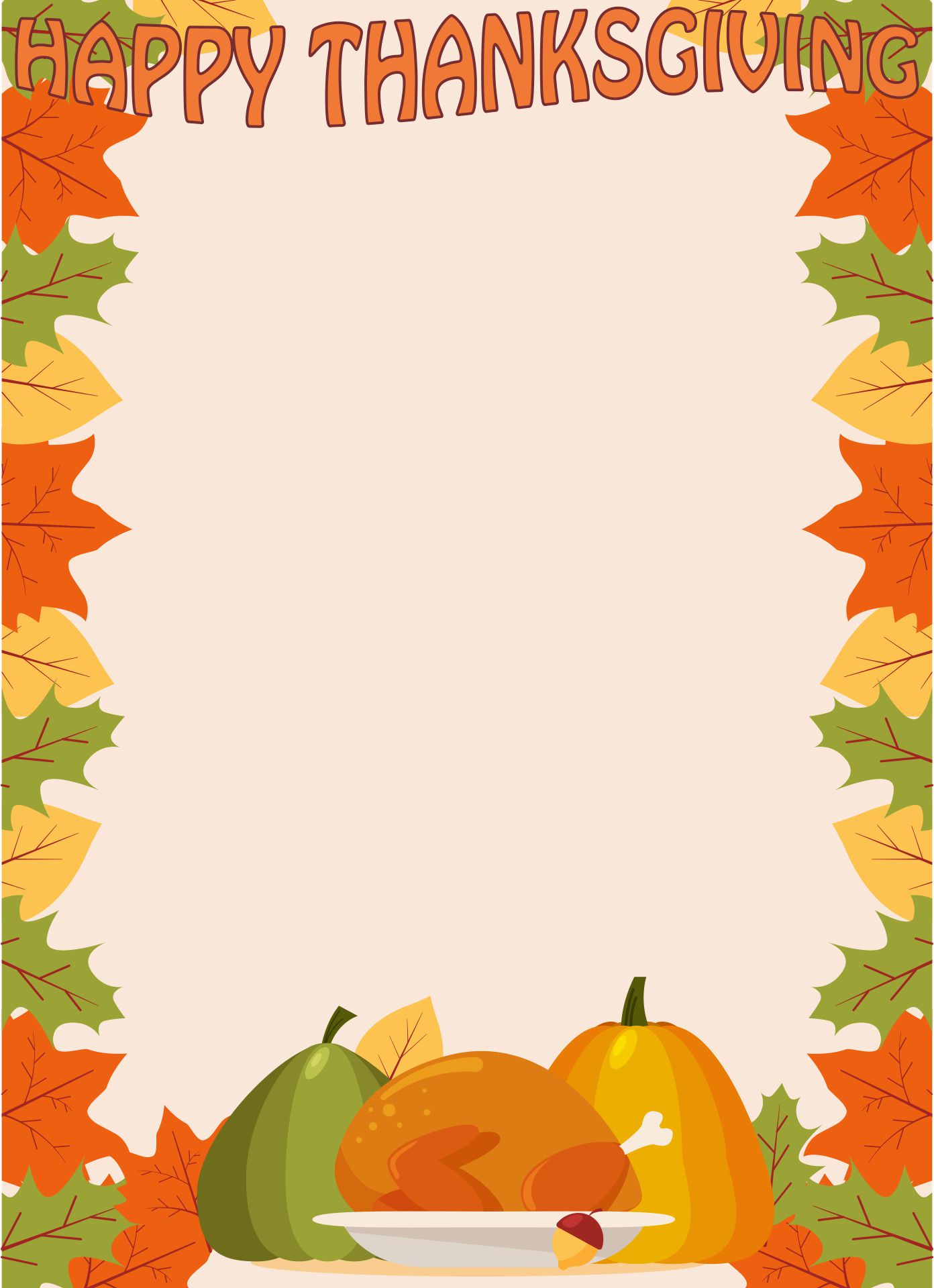Happy Thanksgiving Border Clip Art