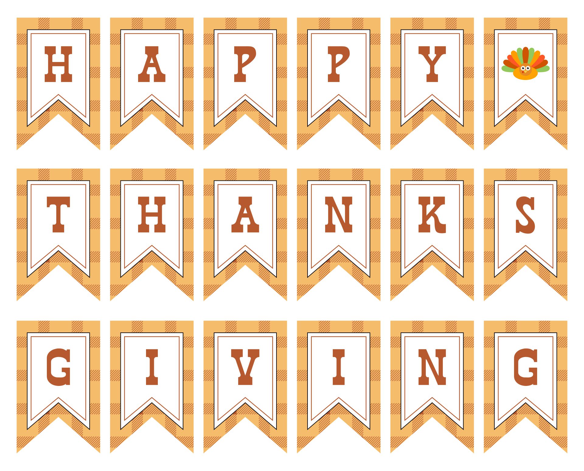 Happy Thanksgiving Printable Banner