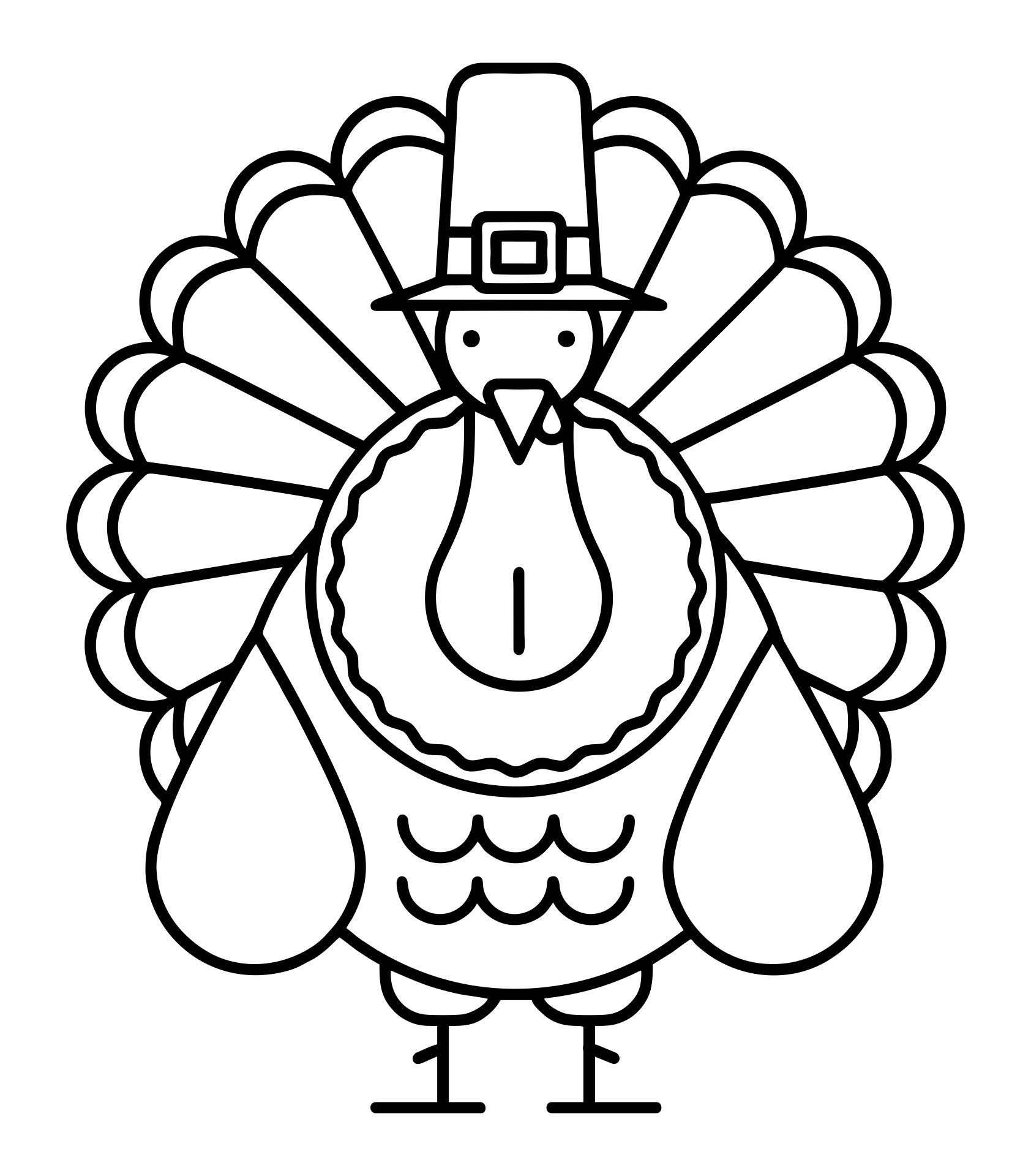 Happy Thanksgiving Printable Turkey Template