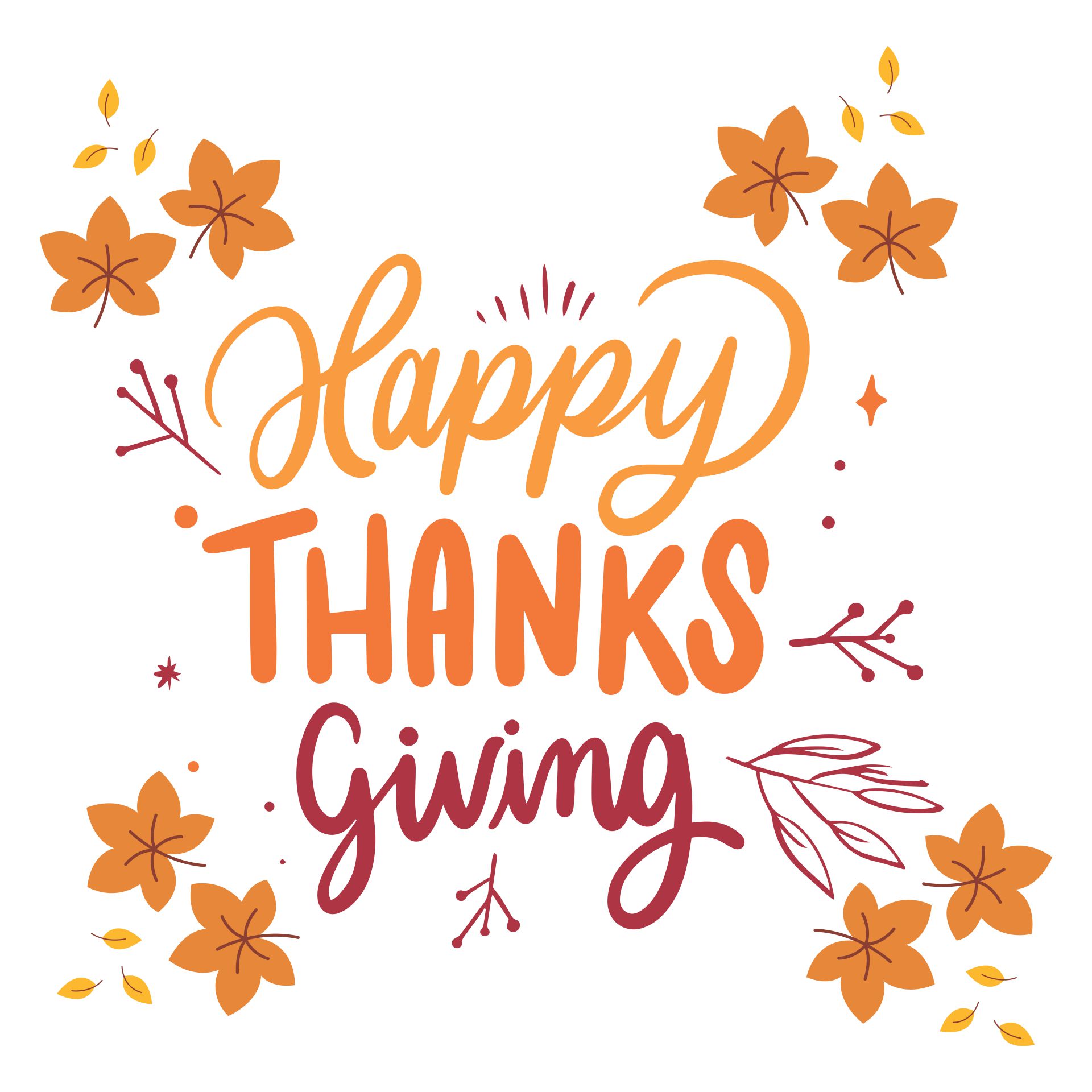 Happy Thanksgiving Word Art Printables