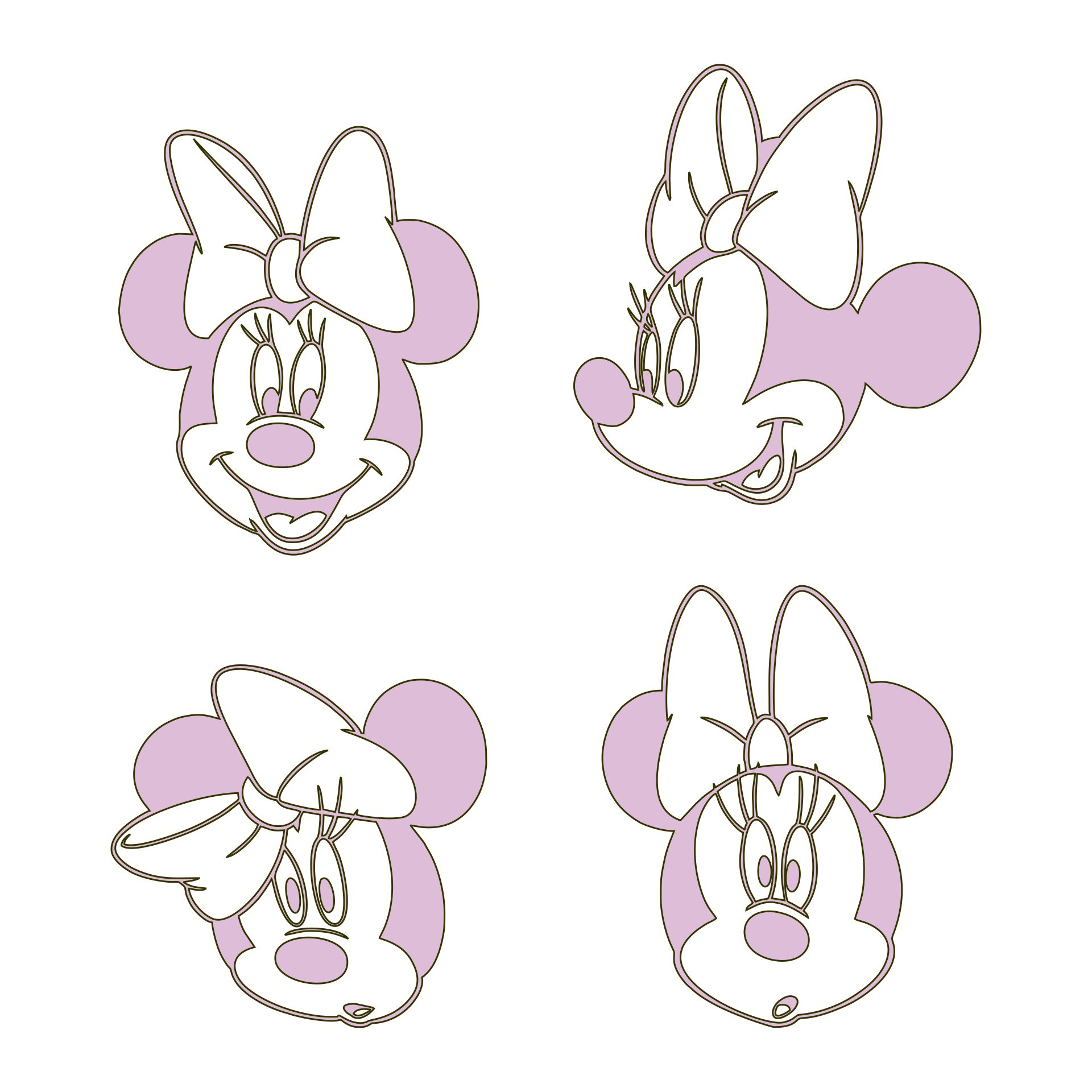 Minnie Mouse Cake Stencil Printable