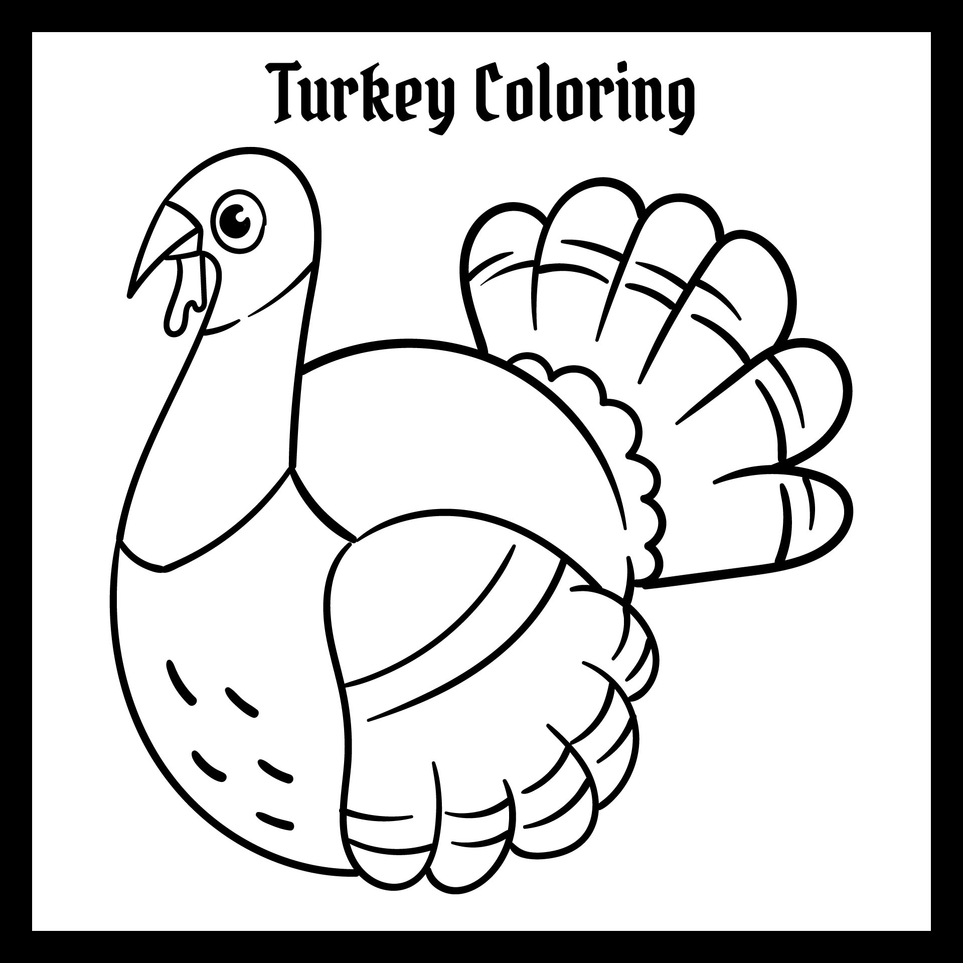 Pictures Of Thanksgiving Turkeys To Color Printable
