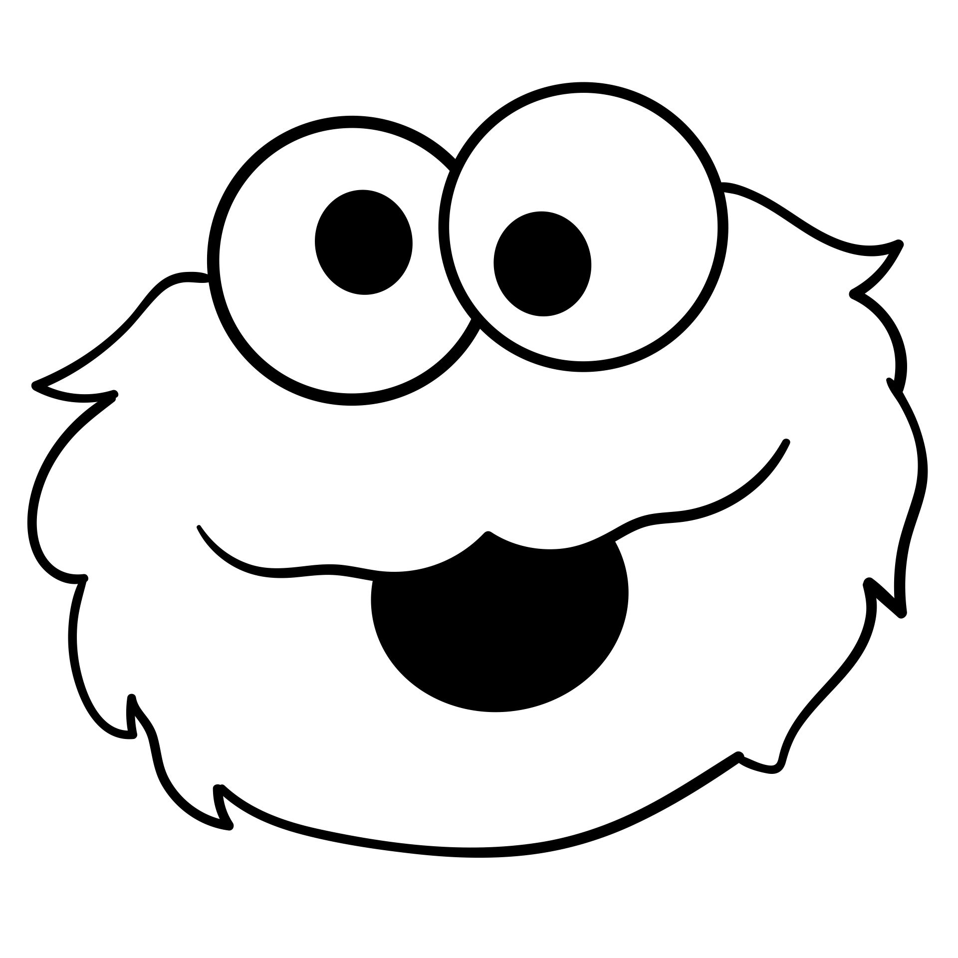 Printable Cookie Monster Face Template