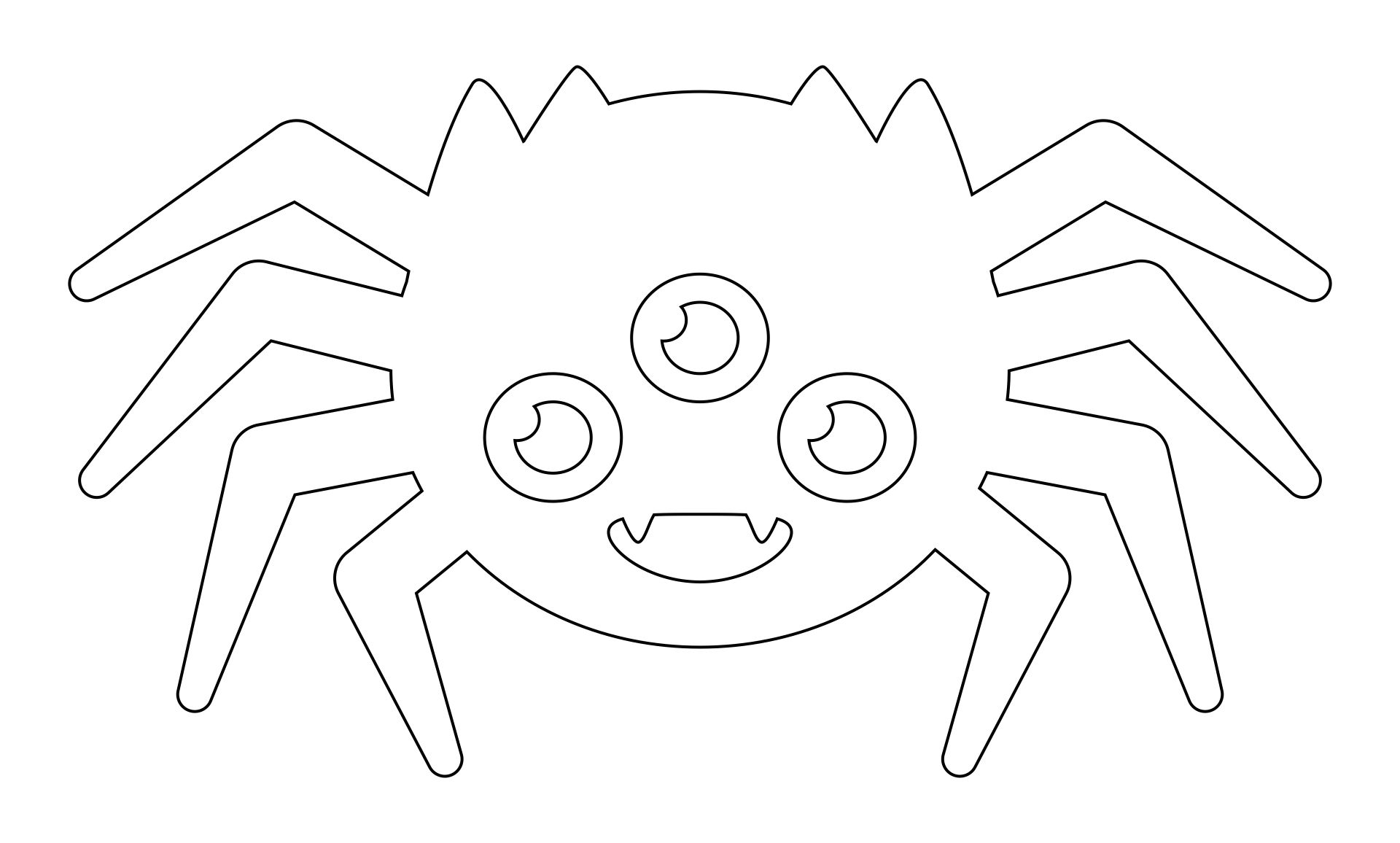 Printable Cute Spider Template