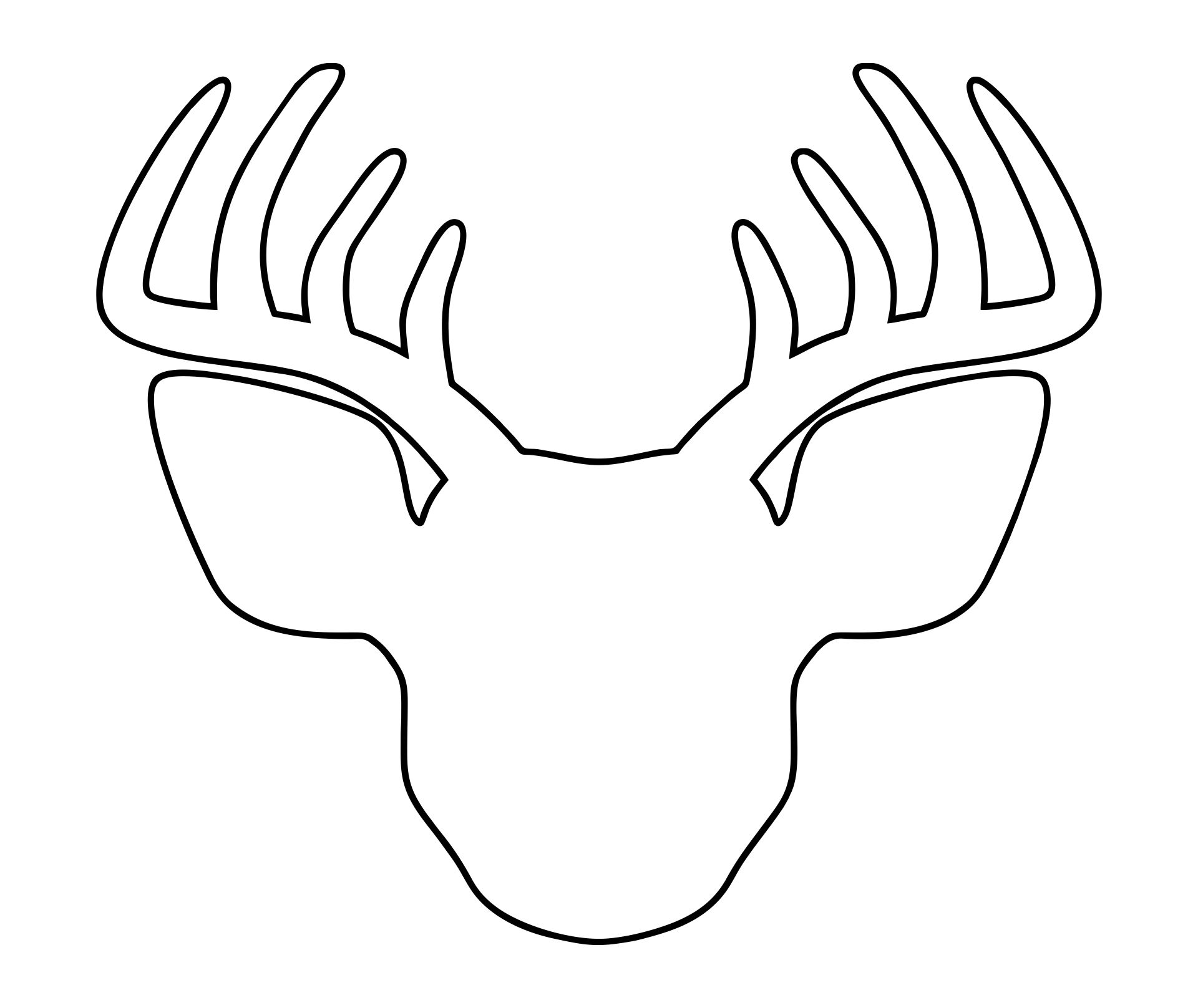 Printable Deer Head Template