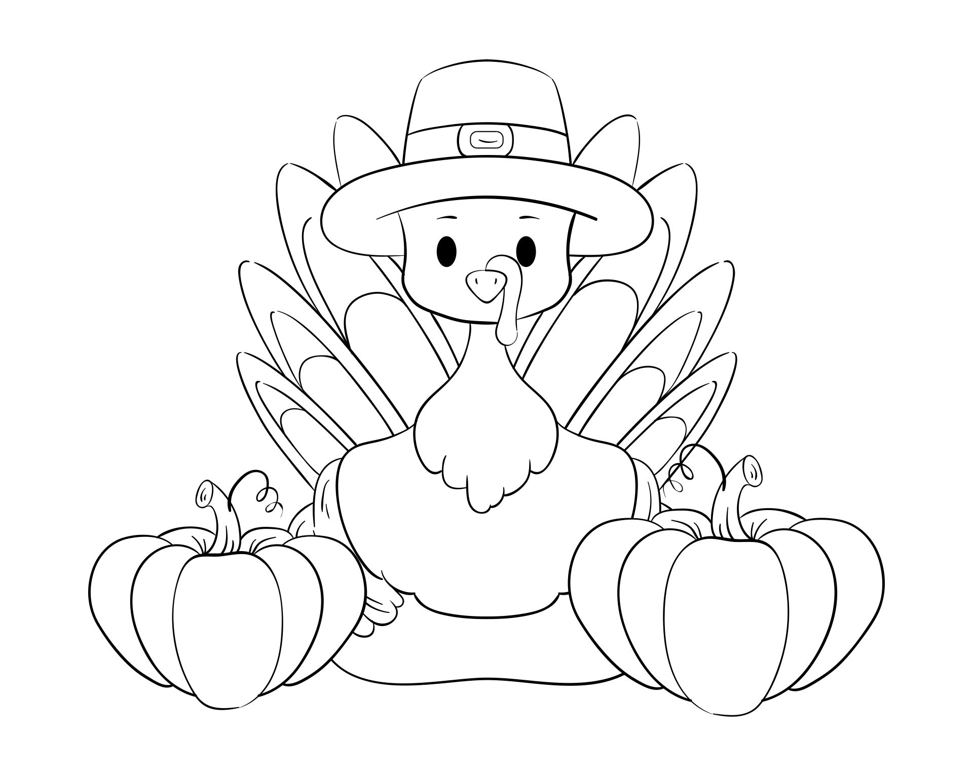 Printable Detailed Thanksgiving Coloring Pages