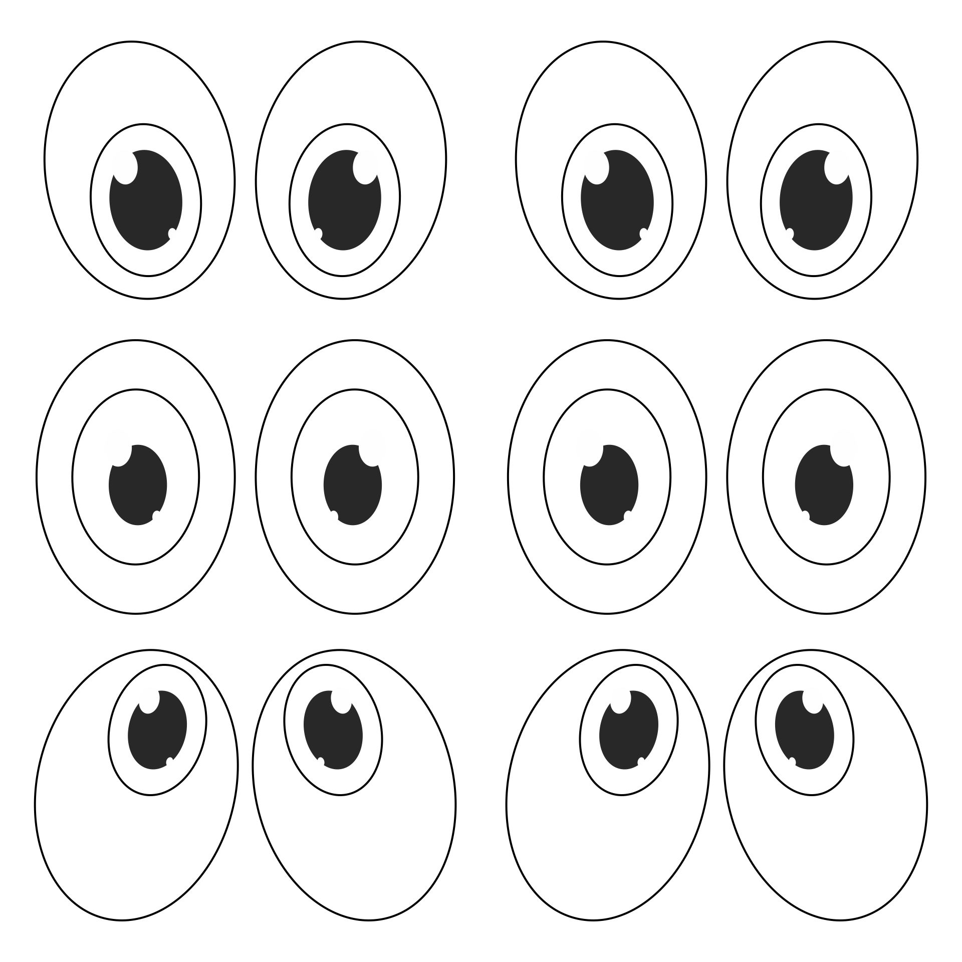 Free: Googly Eyes Clip Art Clipart - Printable Eyes For Crafts 