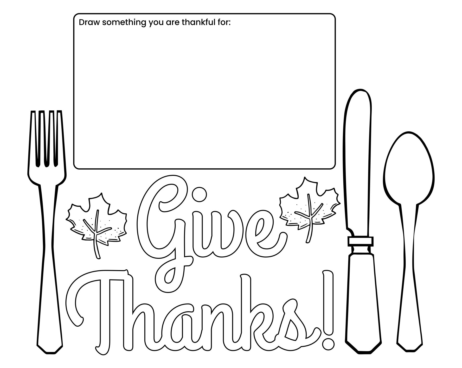 Printable Placemat For Giving Thanks