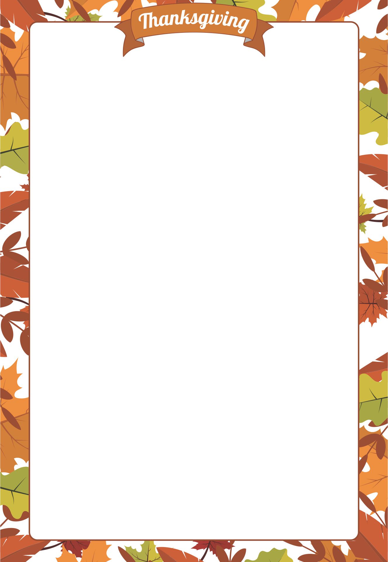 Printable Thanksgiving Borders For Word Documents
