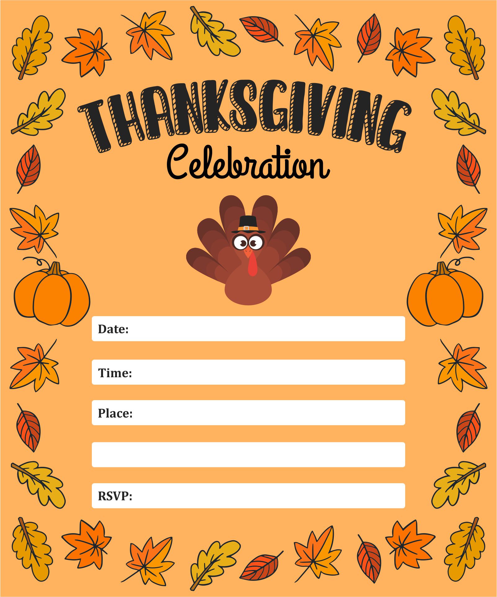 Printable Thanksgiving Party Flyers