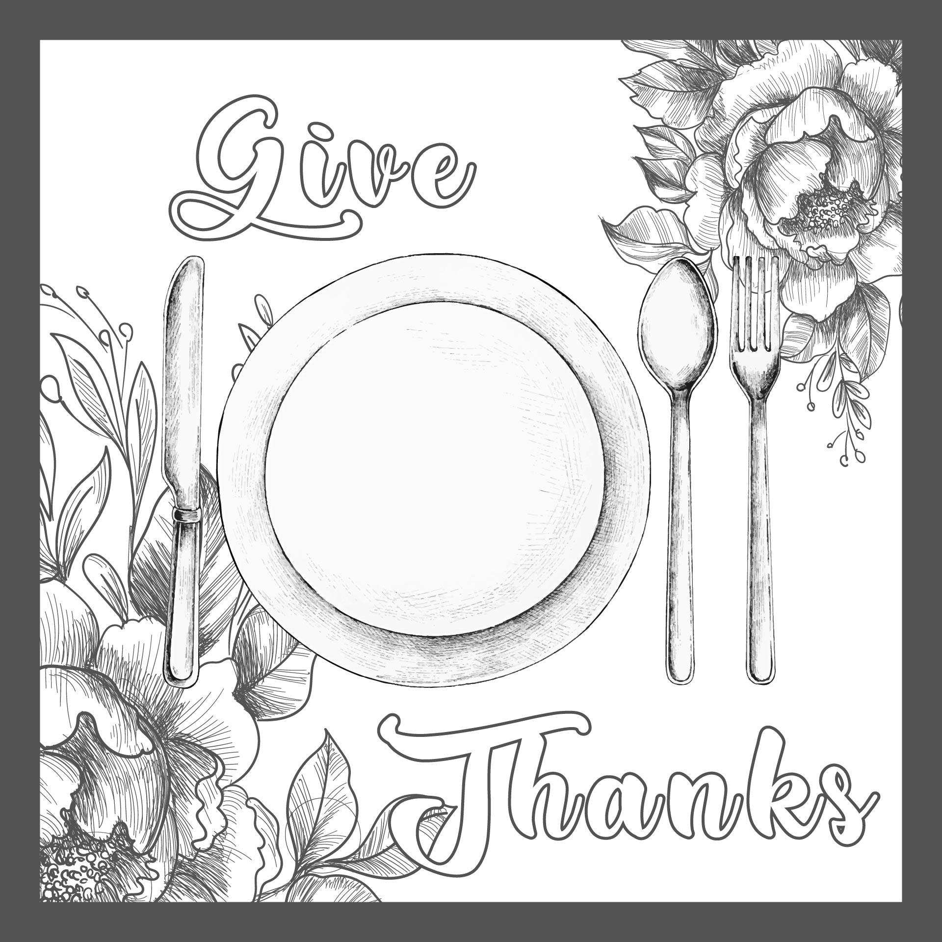 Printable Thanksgiving Placemats To Color