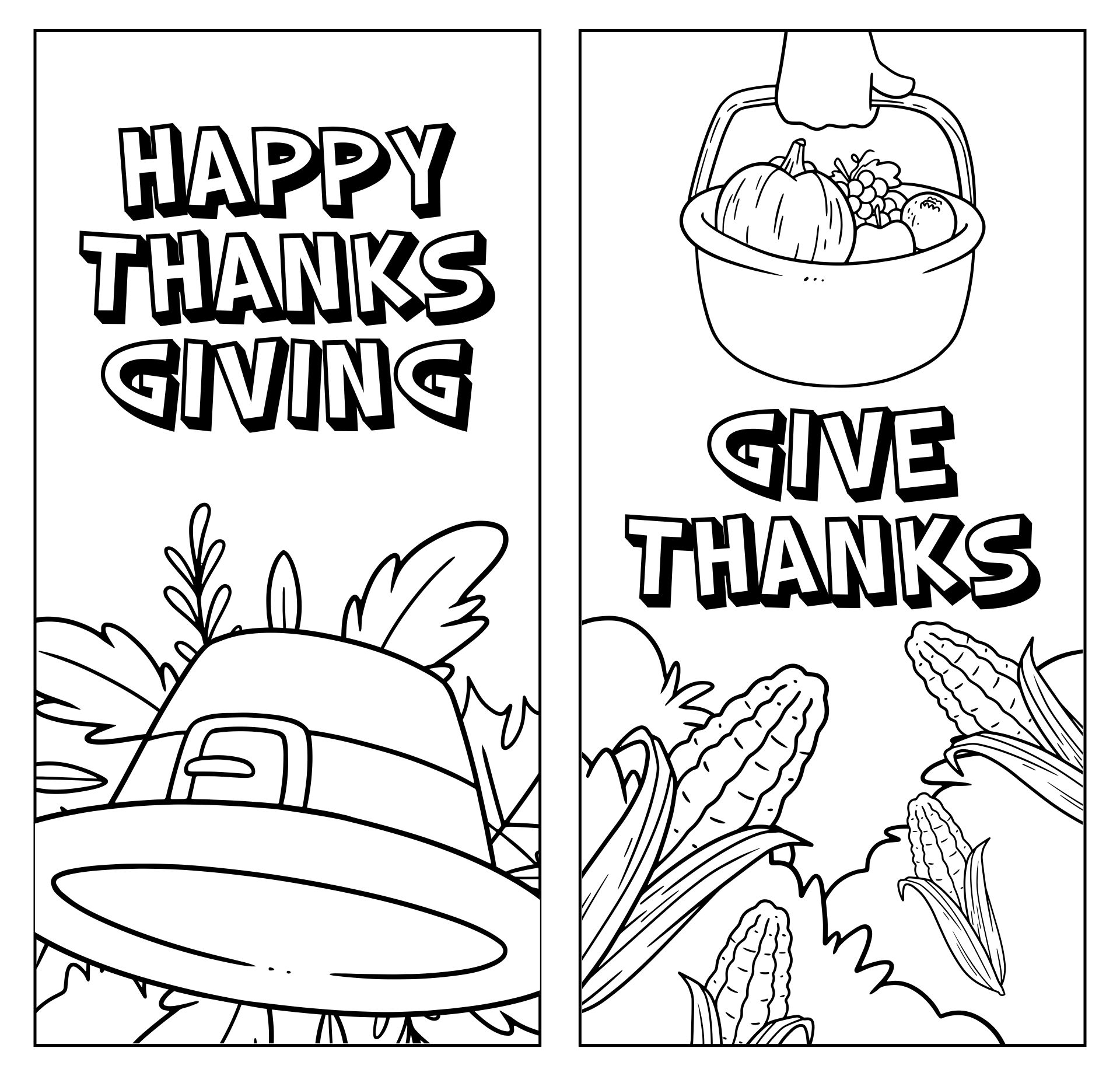 Printable Thanksgiving Themed Bookmarks