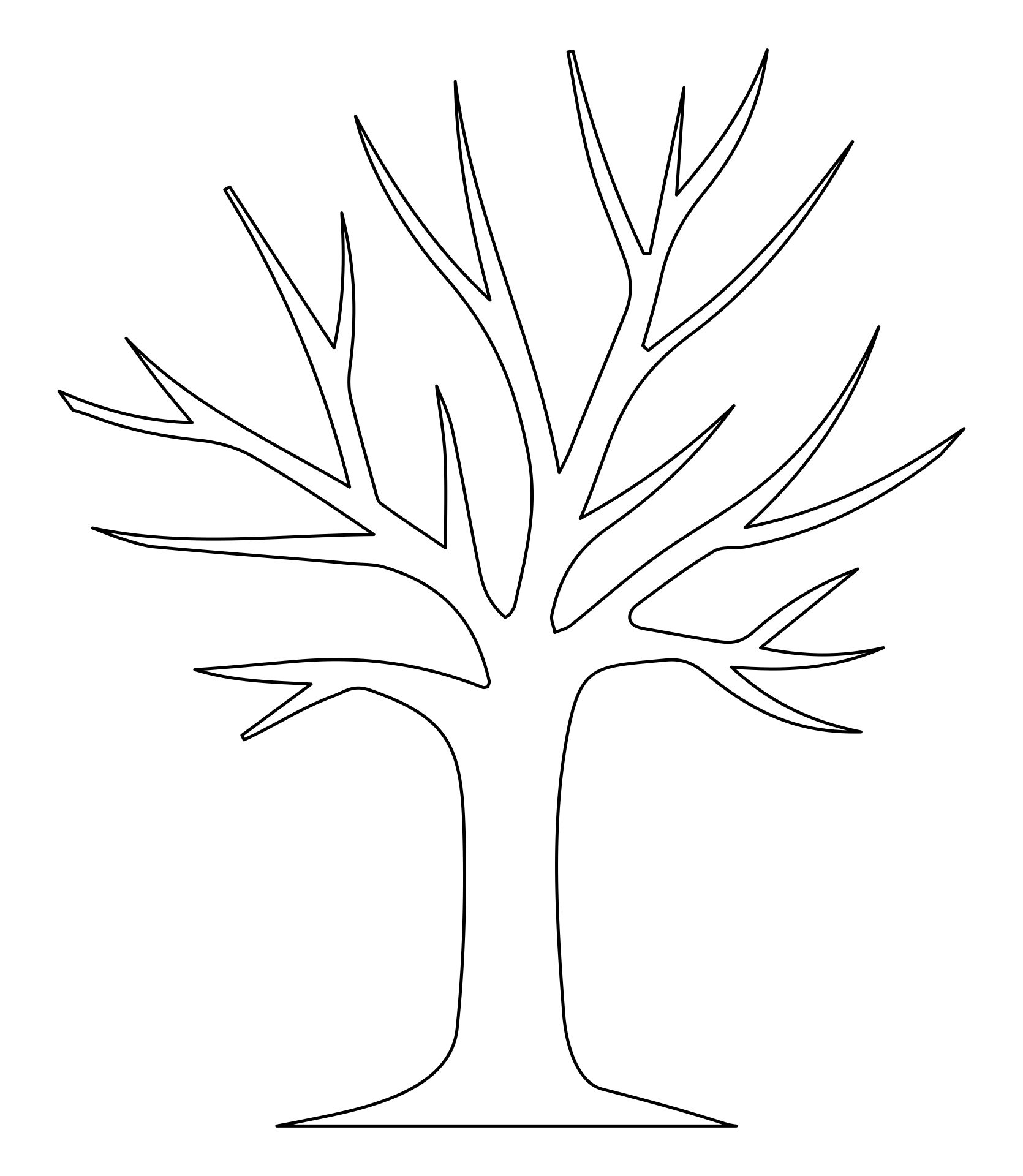 Printable Tree Pattern With Branches