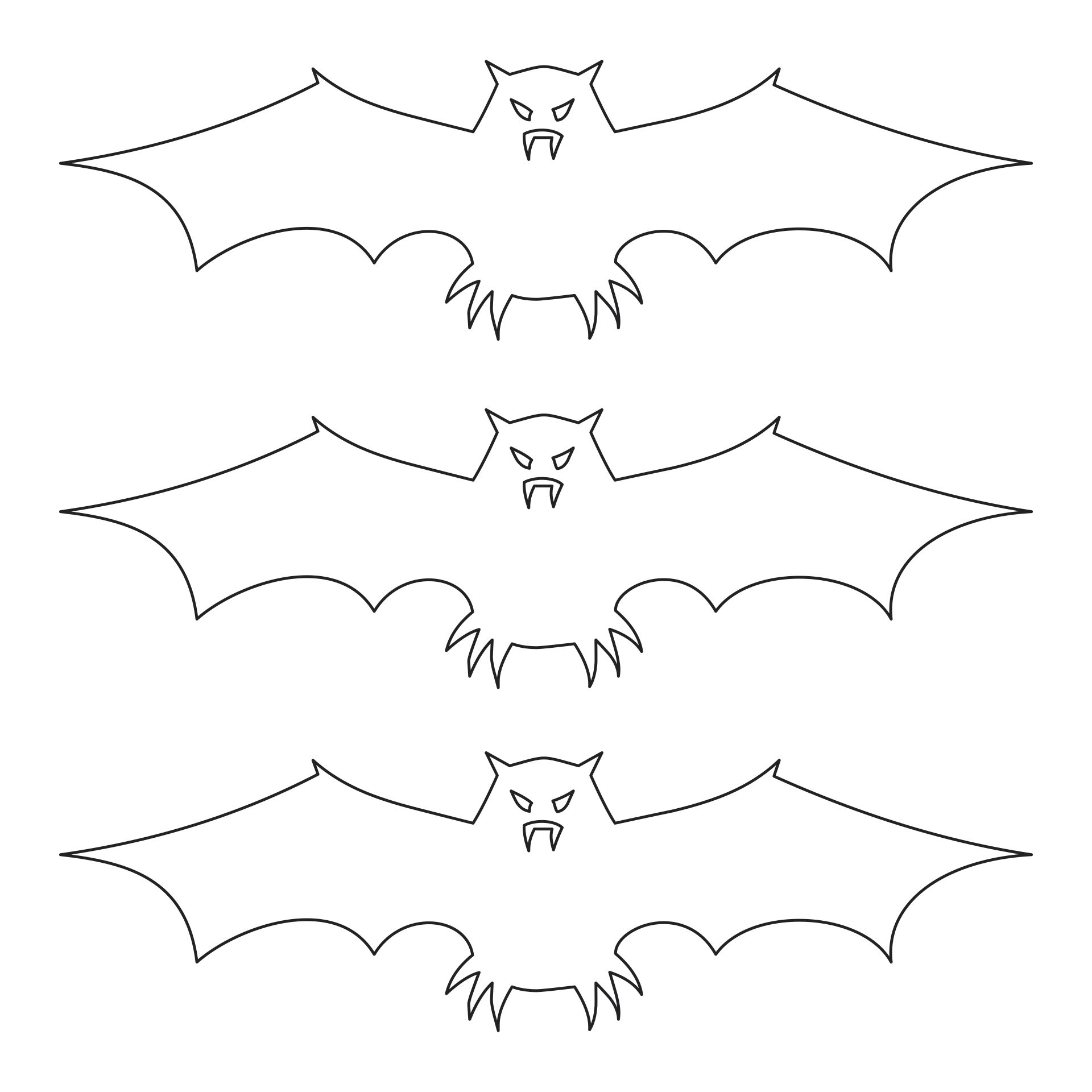 Simple Bat Outline Printable