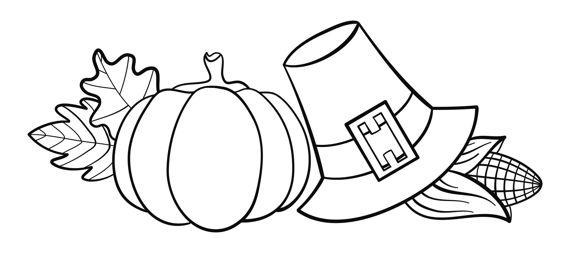 Simple Thanksgiving Coloring Pages Printable