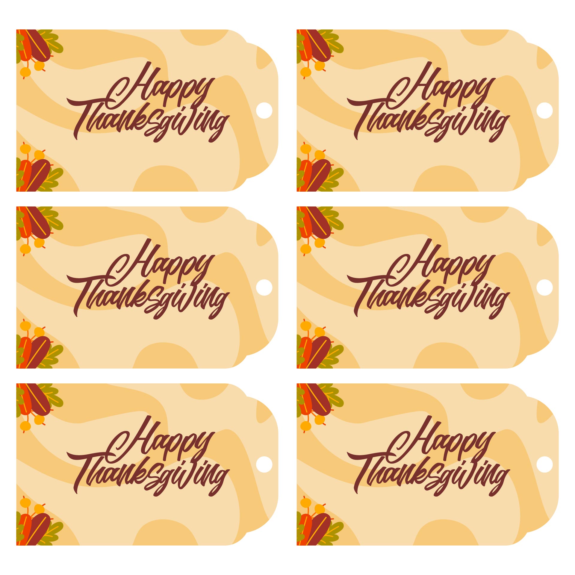 Thanksgiving Gift Tags & Note Card Printables