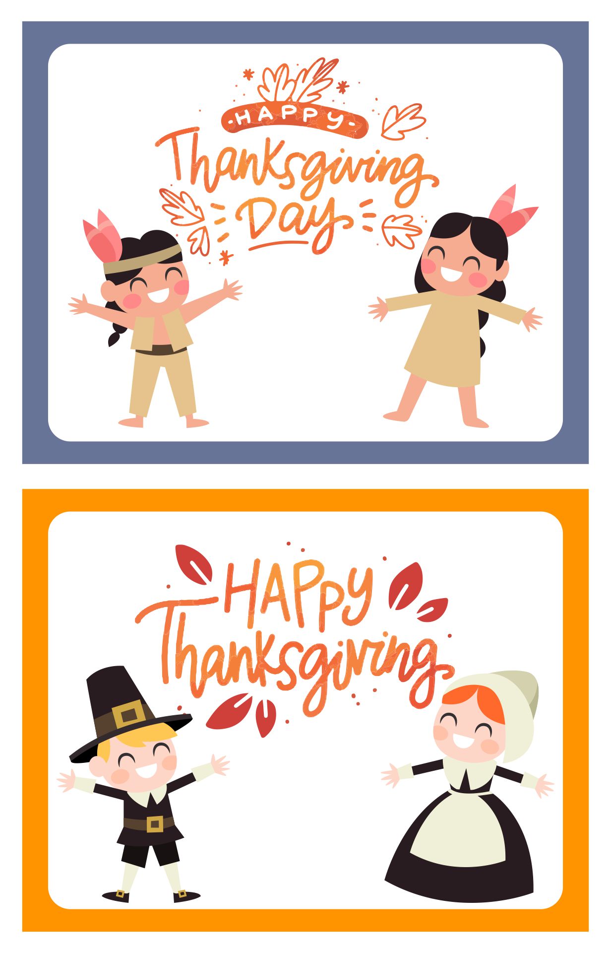 Thanksgiving Kawaii Word Art Printable
