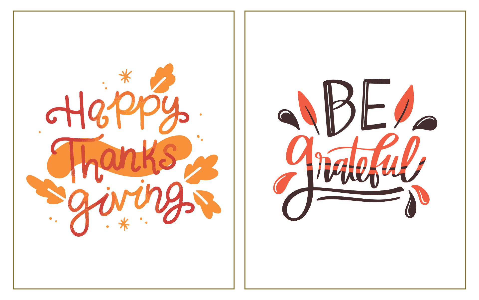 Thanksgiving Printable Cards