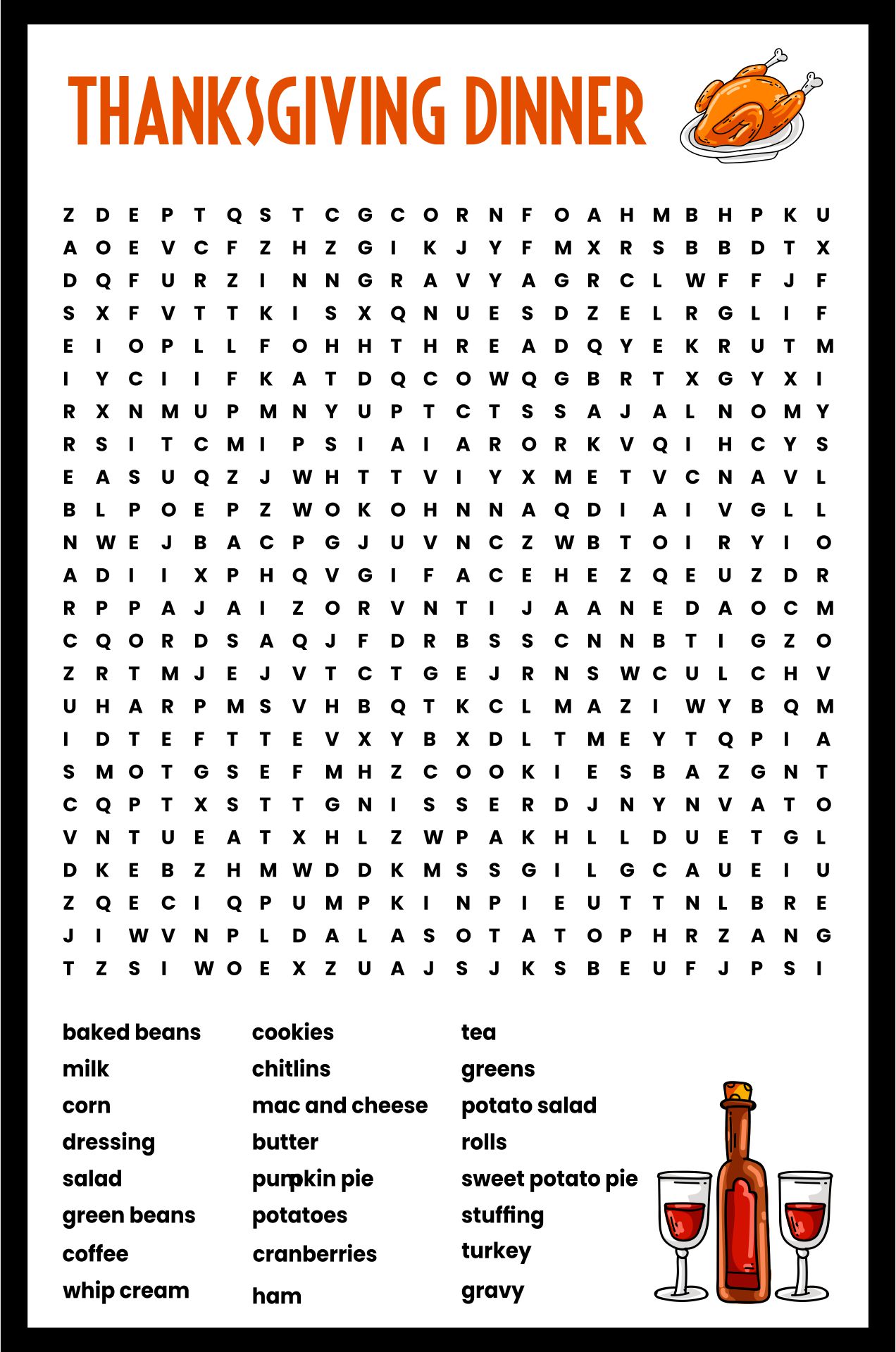 Thanksgiving Word Search Challenge