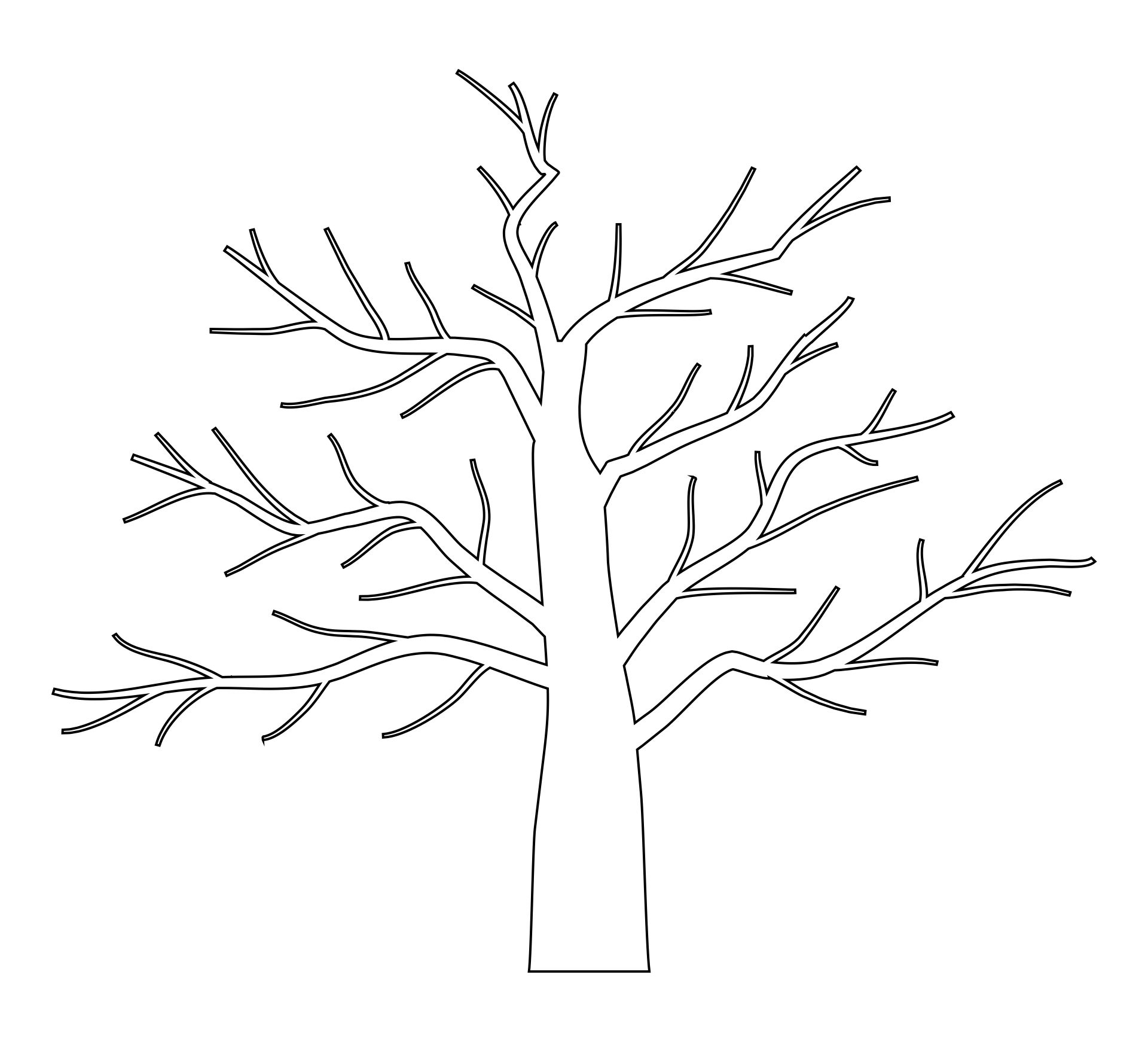 tree trunk coloring page