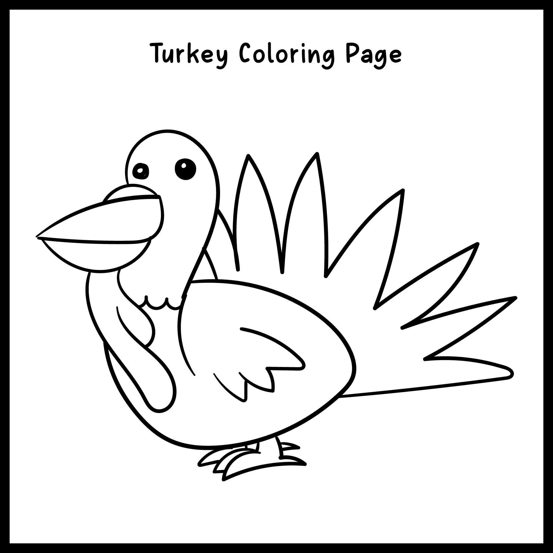 Turkey Coloring Pages Printables