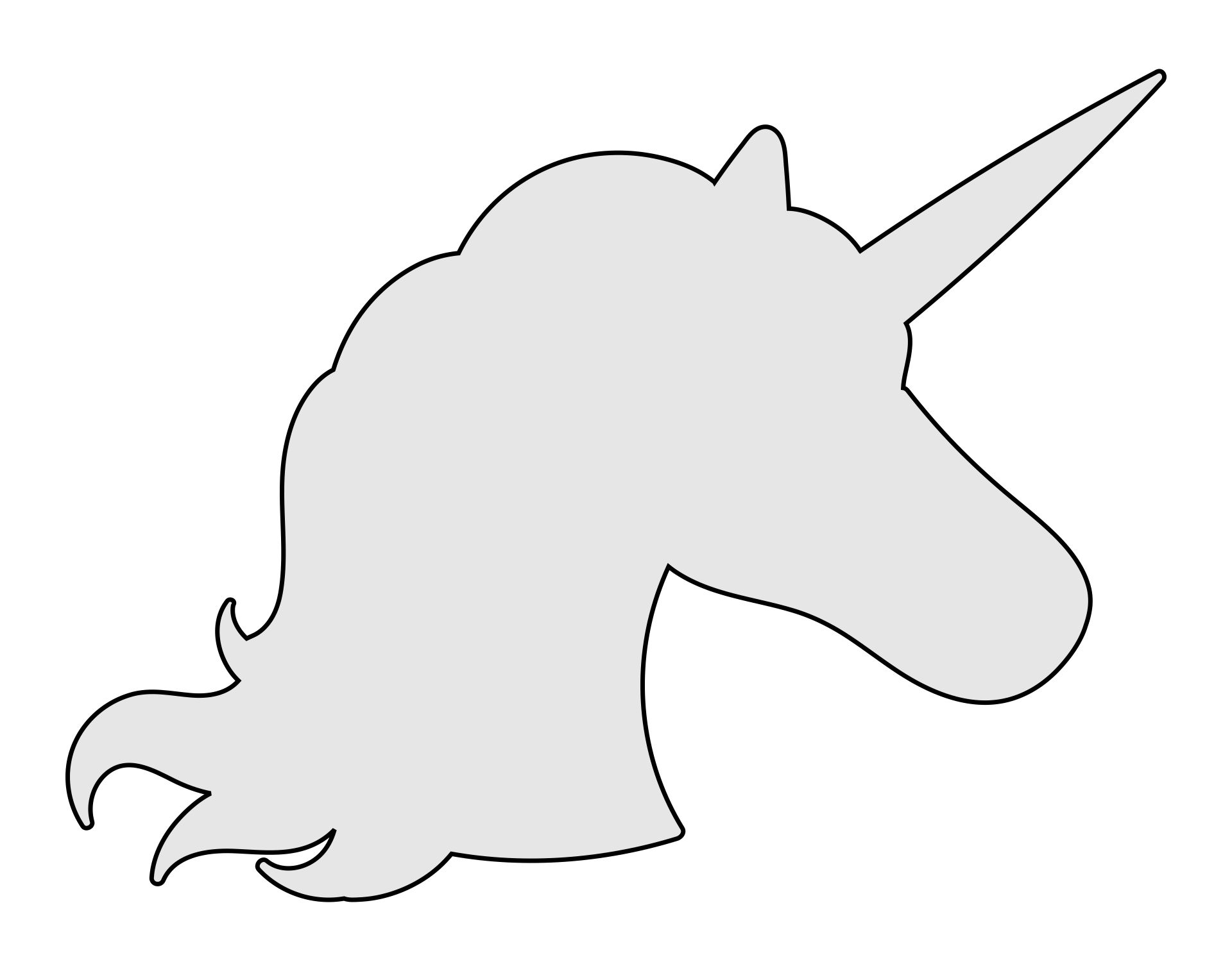 Unicorn Head Stencil Printable