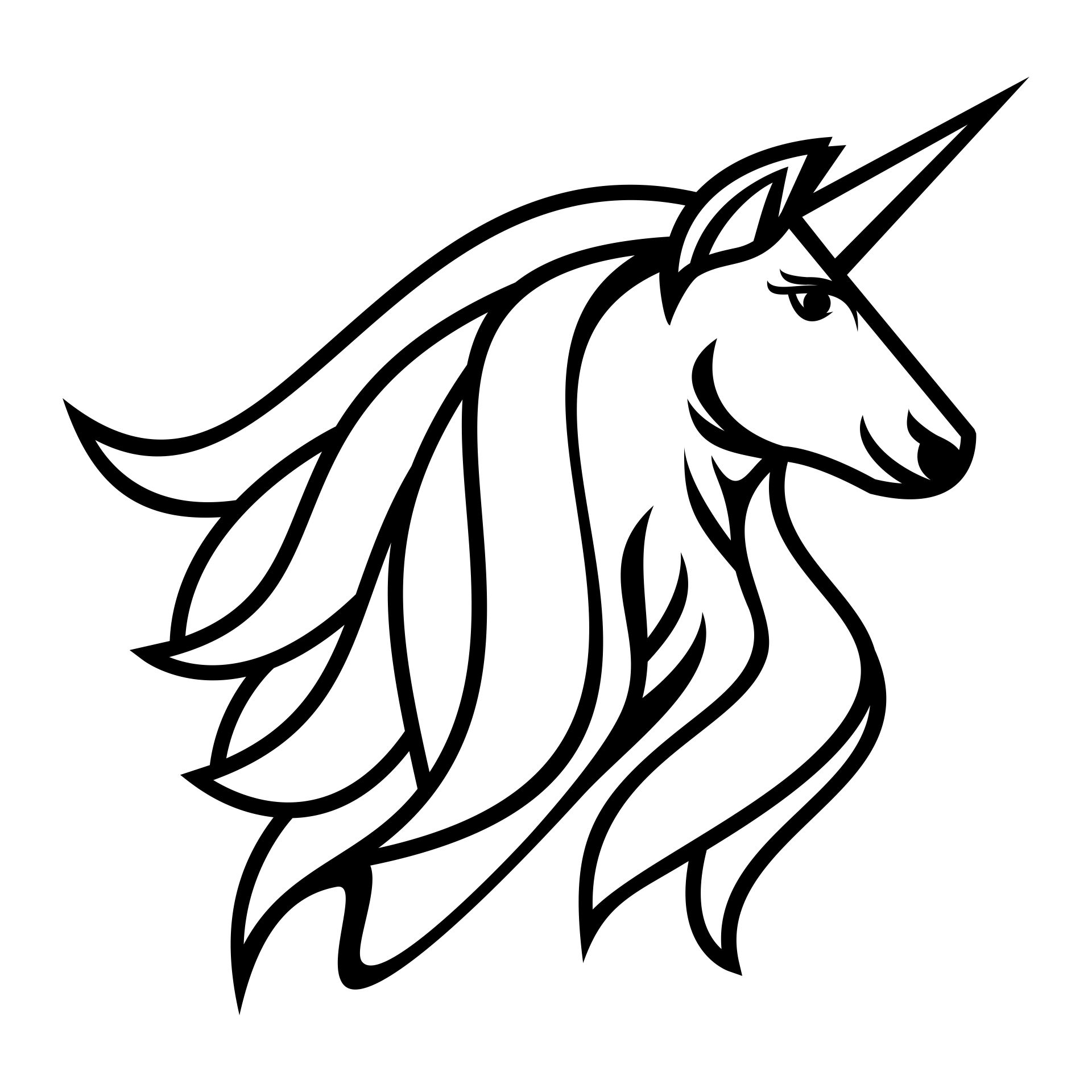 cute unicorn stencil