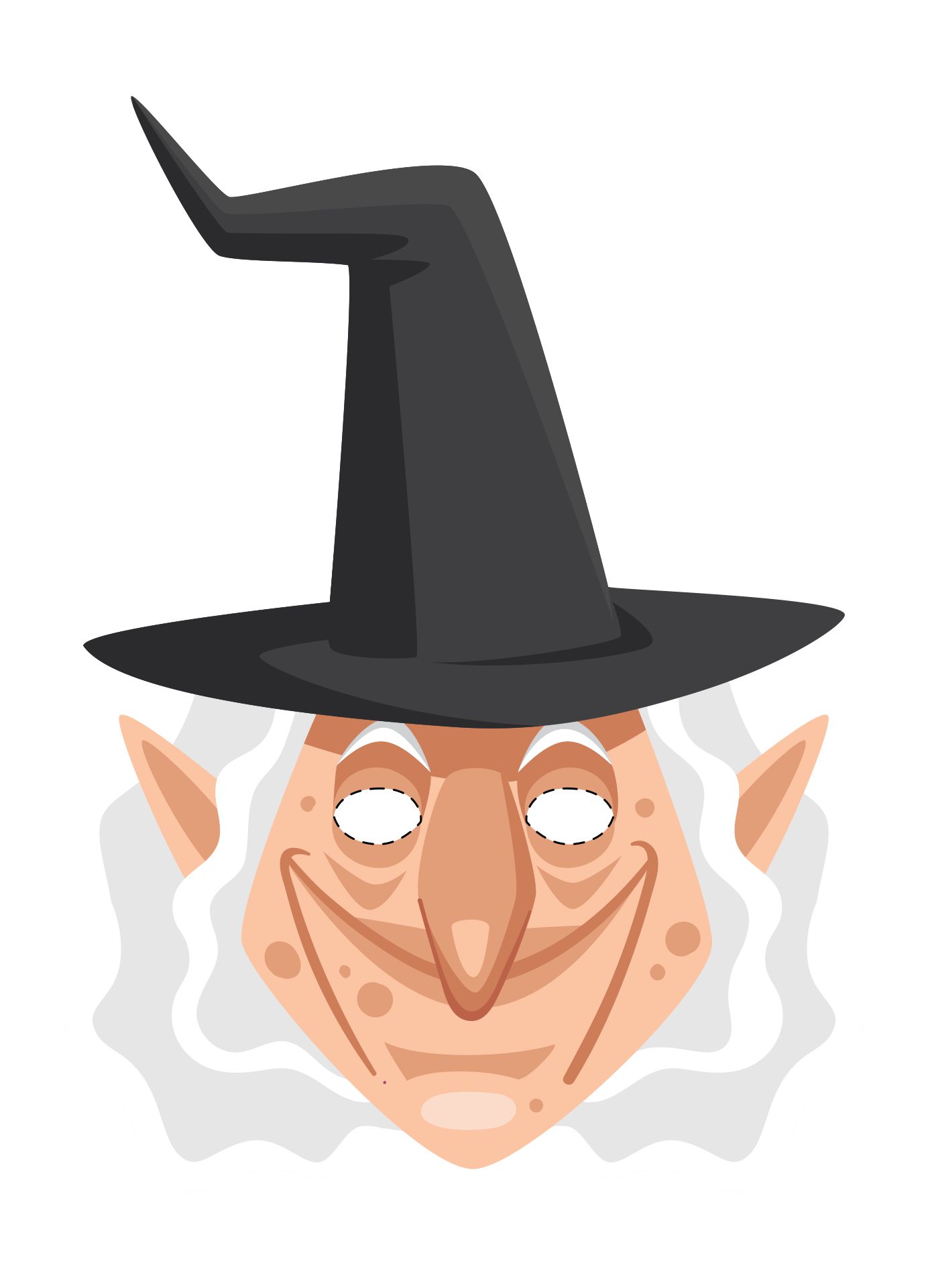 Witch Mask Template Printable