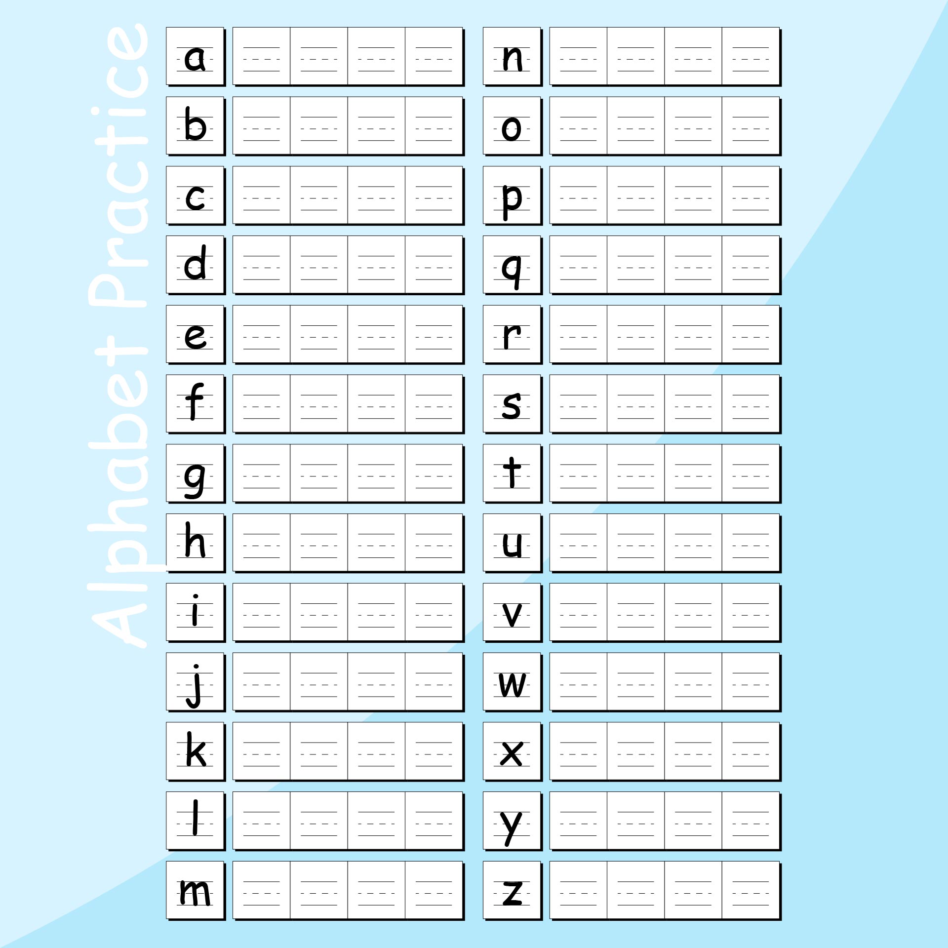Alphabet Writing Practice Sheets Pdf