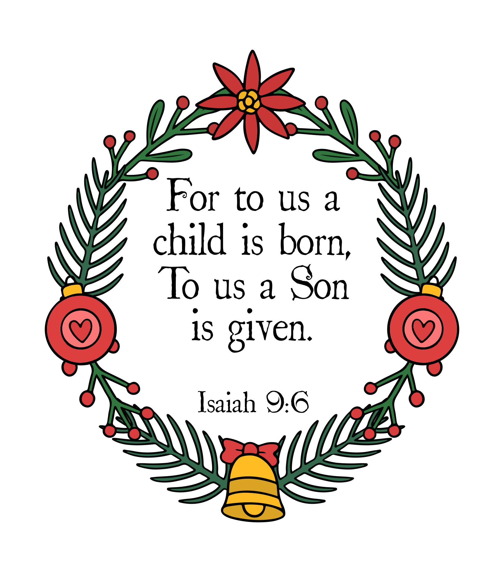 Beautiful Printable Christmas Bible Verses For Kids
