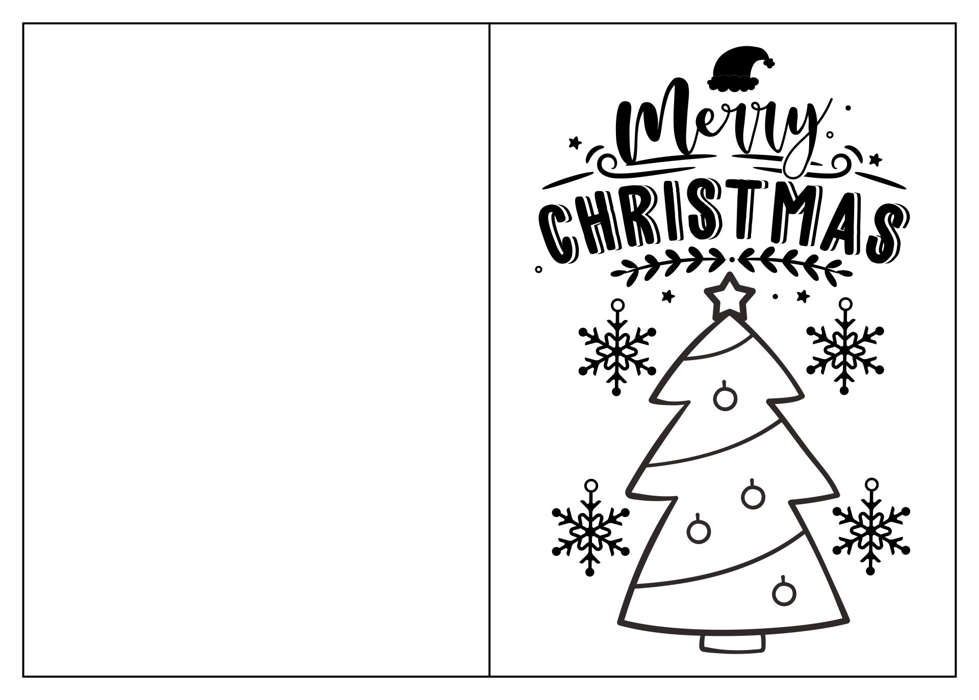 Black And White Christmas Card Templates Printable