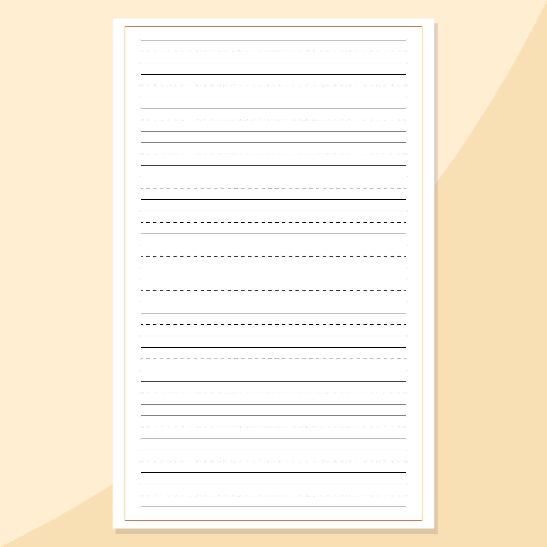 Childrens Lined Writing Paper Template