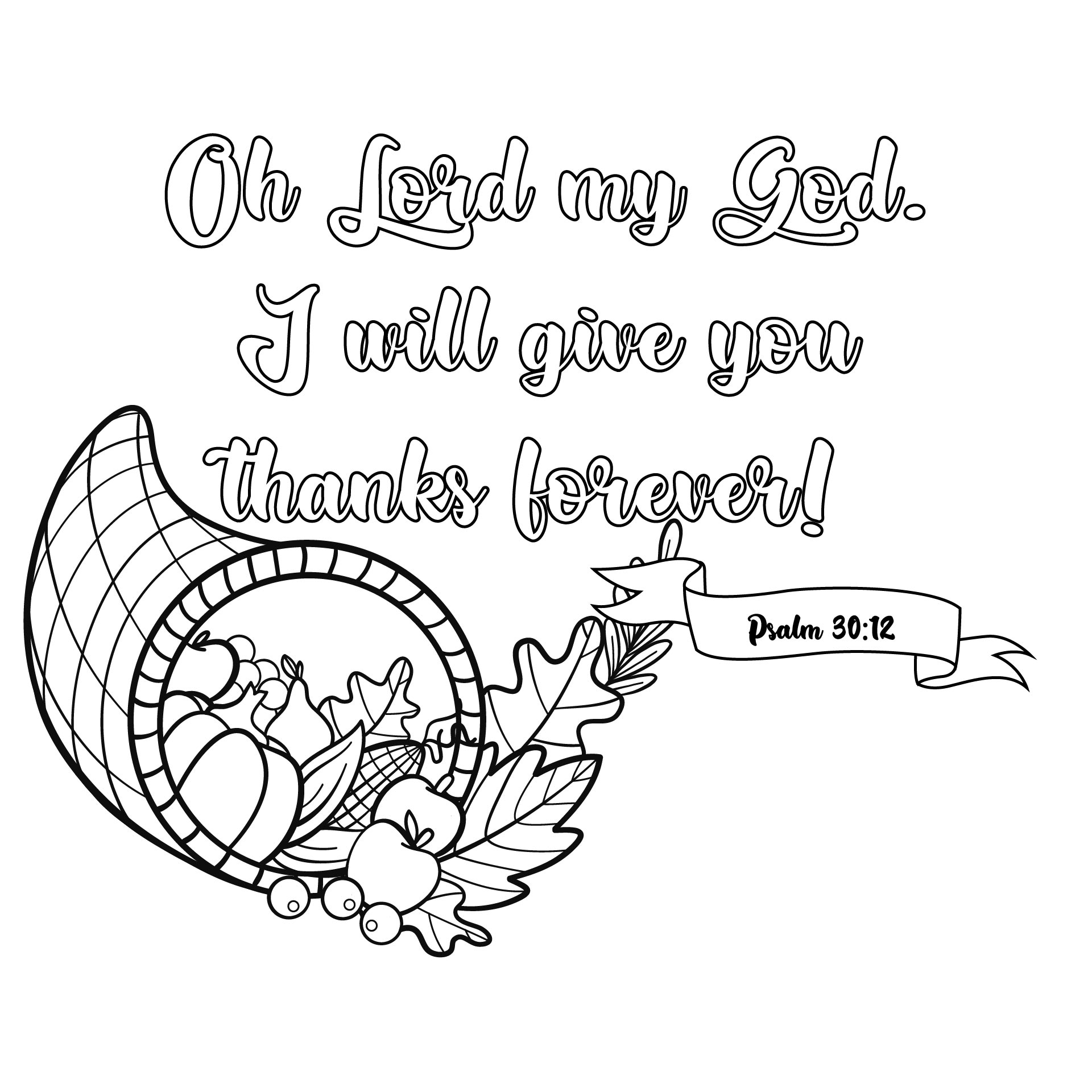 Christian Coloring Pages For Thanksgiving