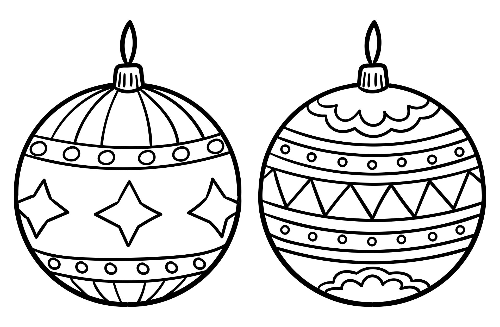 Christmas Bauble Ornament Coloring Page Printable