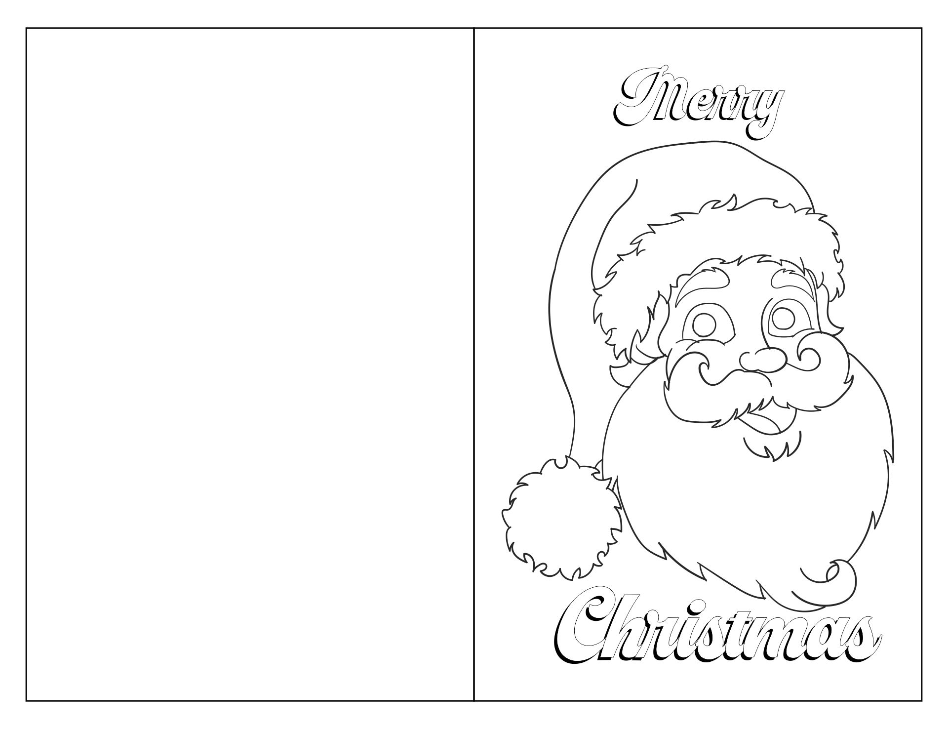Christmas Cards To Color And Print