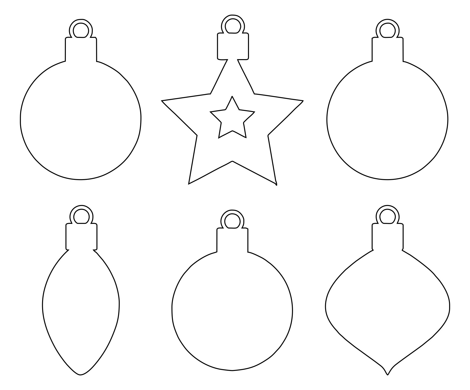 Christmas Ornament Template Printables & Outlines