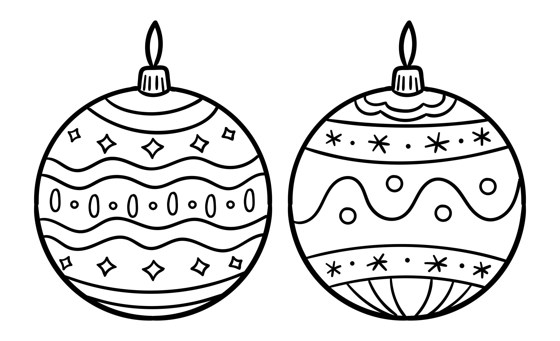 Christmas Ornaments Coloring Sheets Printable