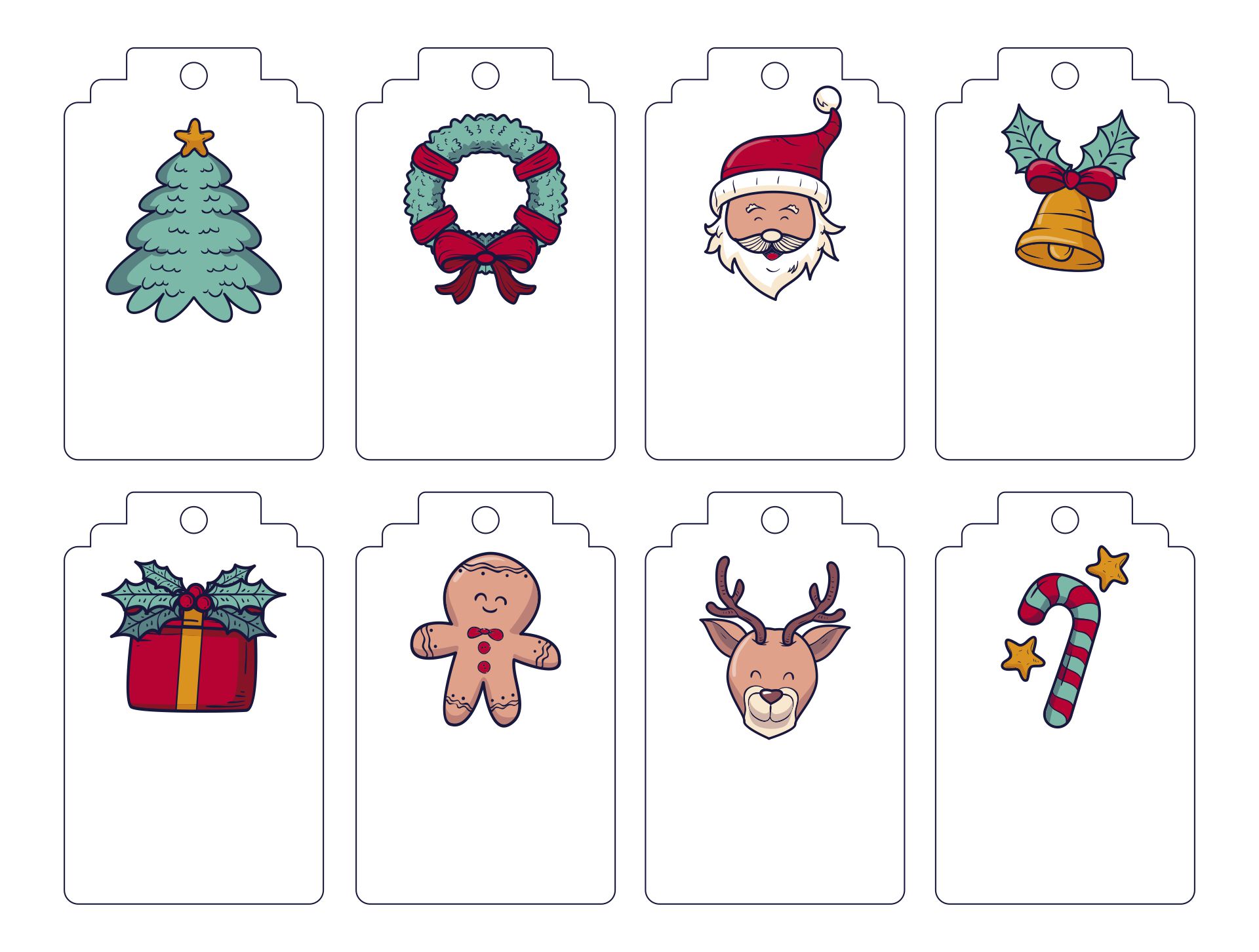 Christmas Tags Blank Editable Christmas Gift Tag Template